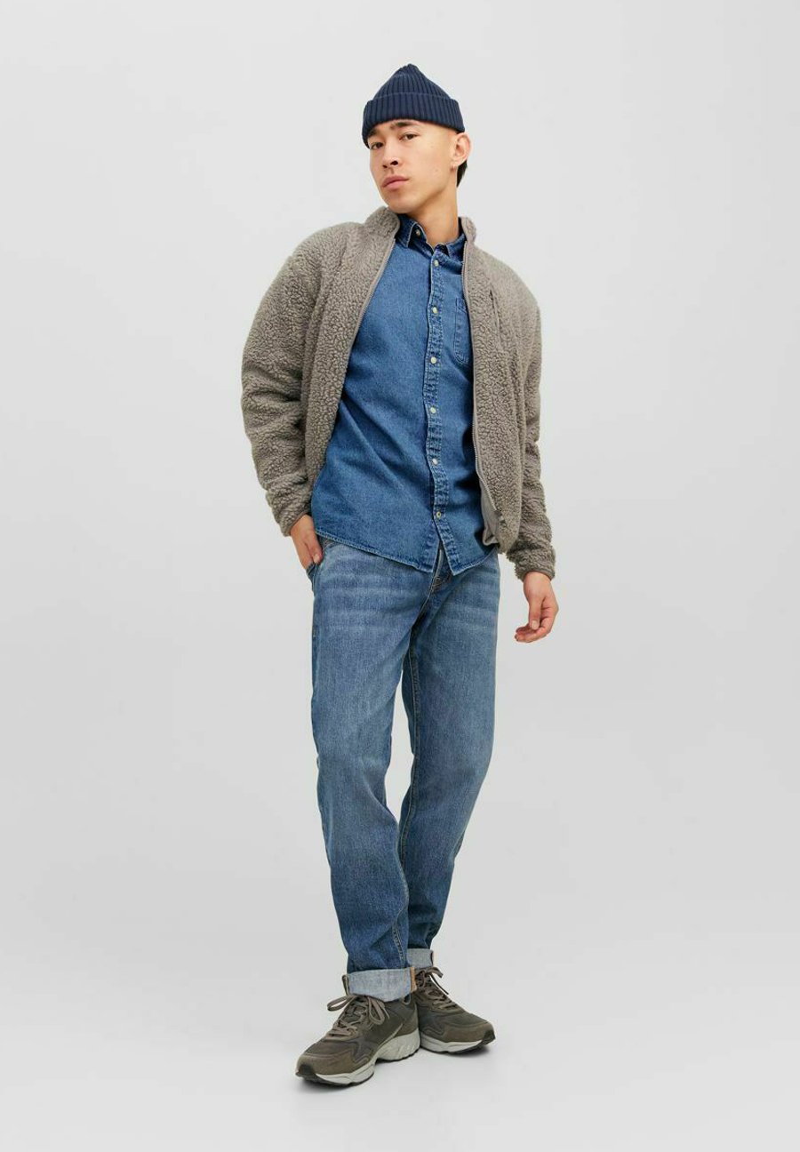Jack &Jones LANGÄRMELIGES - Shirt - medium blue denim/blue denim