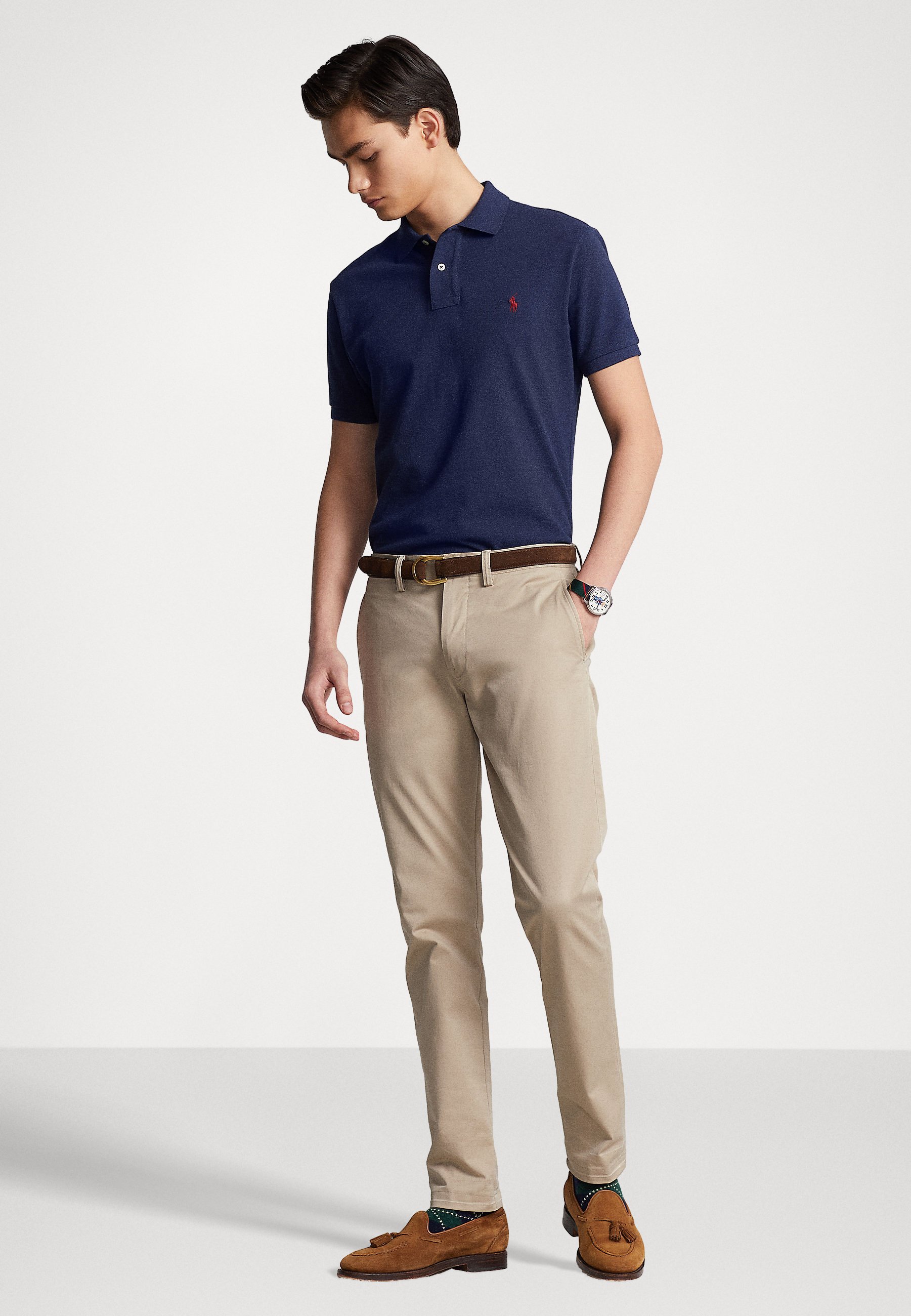 Polo Ralph Lauren SHORT SLEEVE - Polo shirt - spring navy heather/dark blue