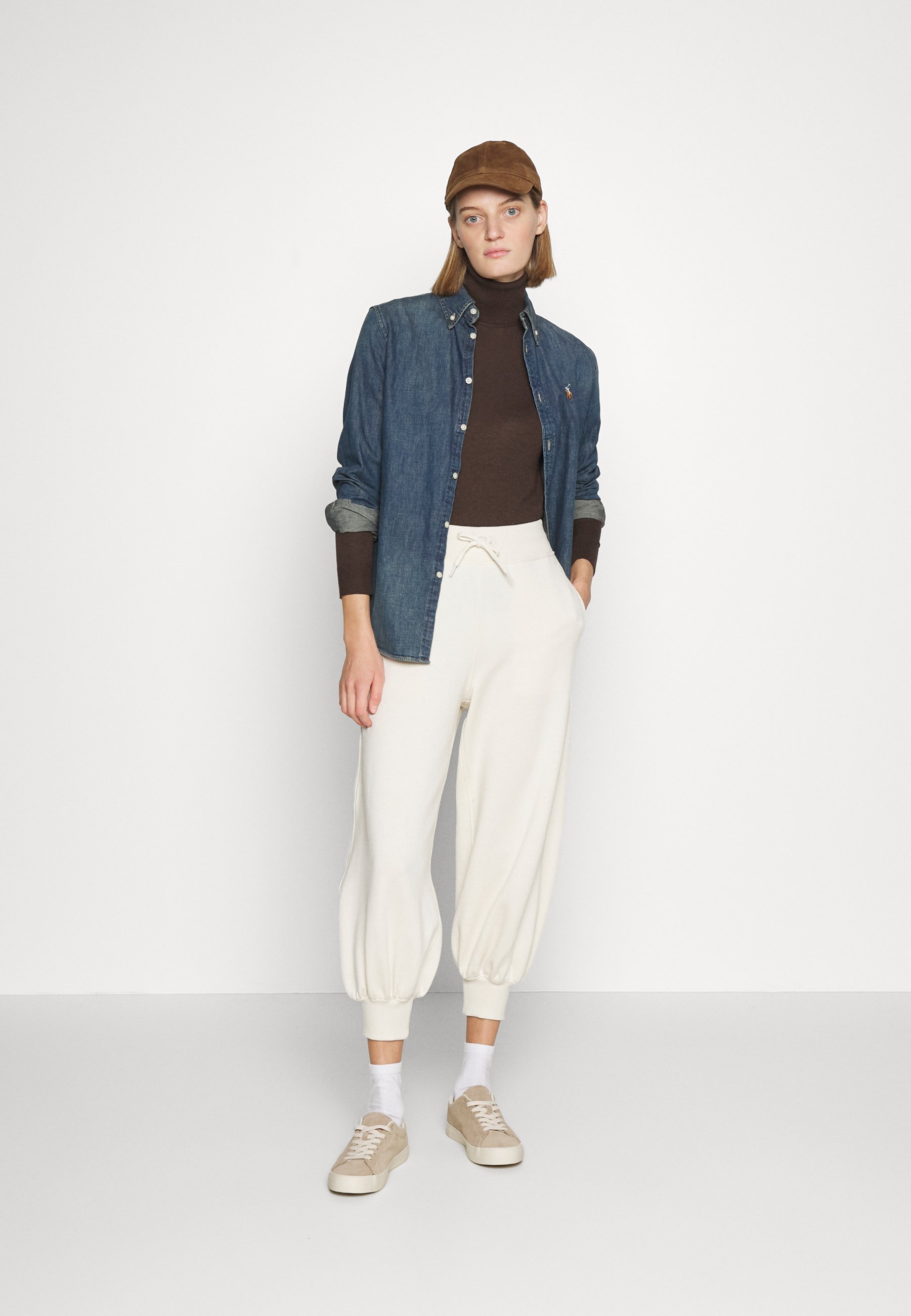 Polo Ralph Lauren PANT ATHLETIC - Tracksuit bottoms - guide cream/off-white