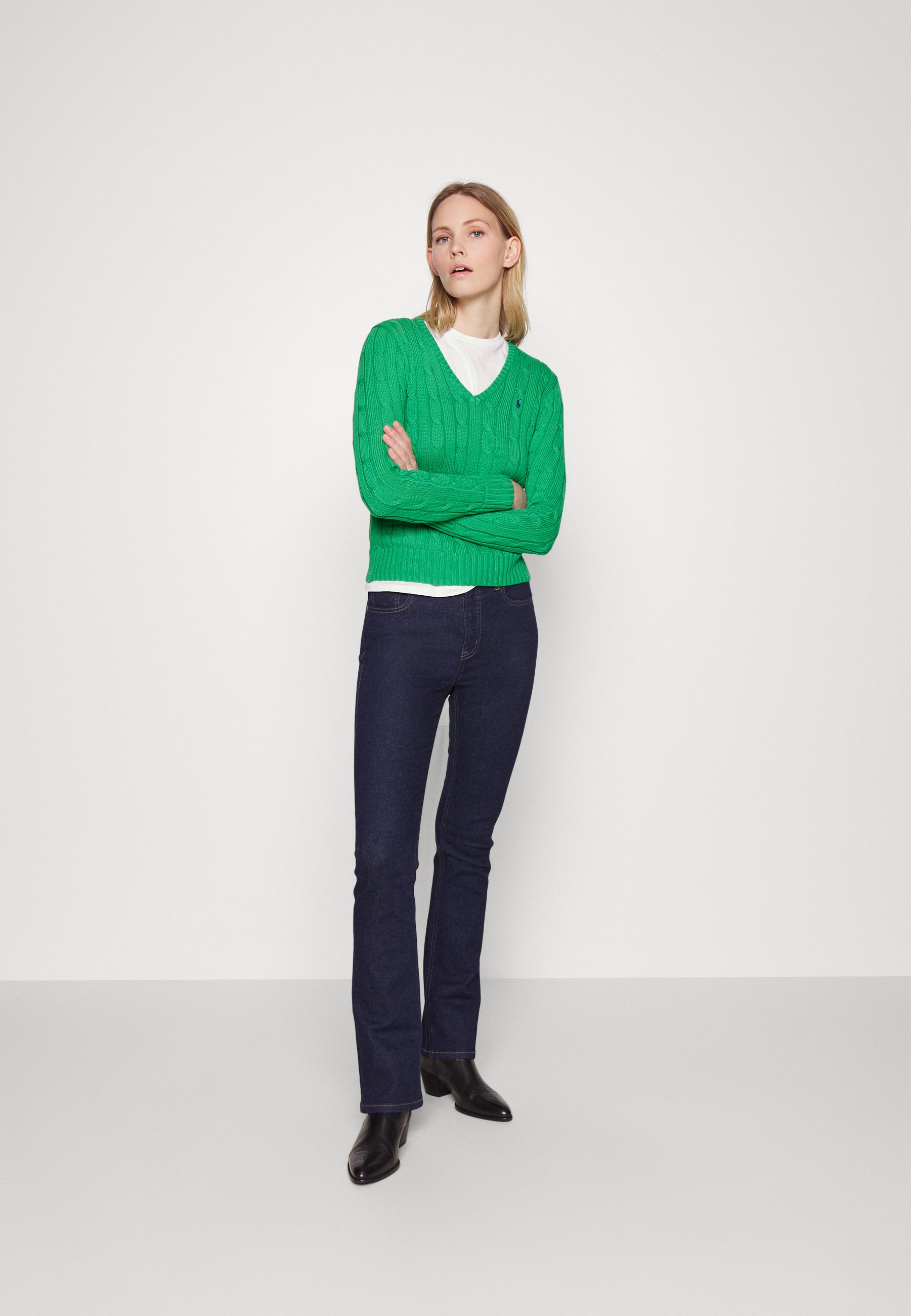 Polo Ralph Lauren KIMBERLY LONG SLEEVE - Jumper - preppy green/green
