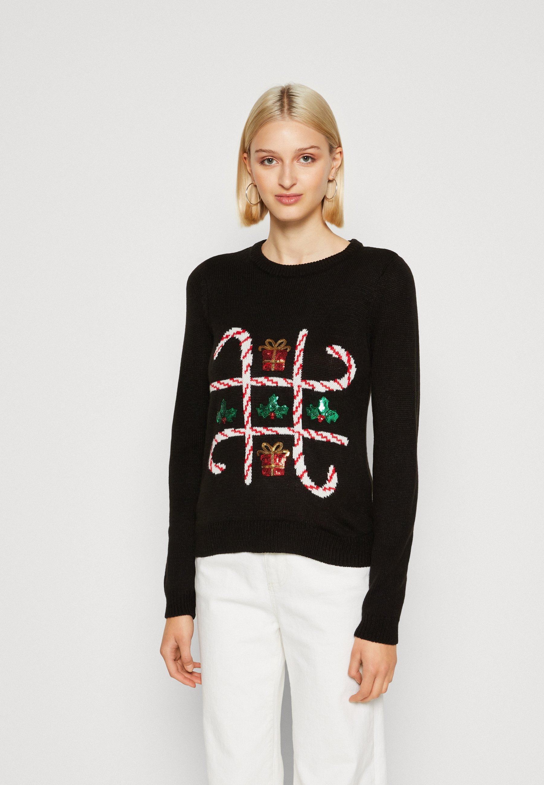 Vero Moda VMXMASGAME O NECK XMAS - Cardigan - black/black