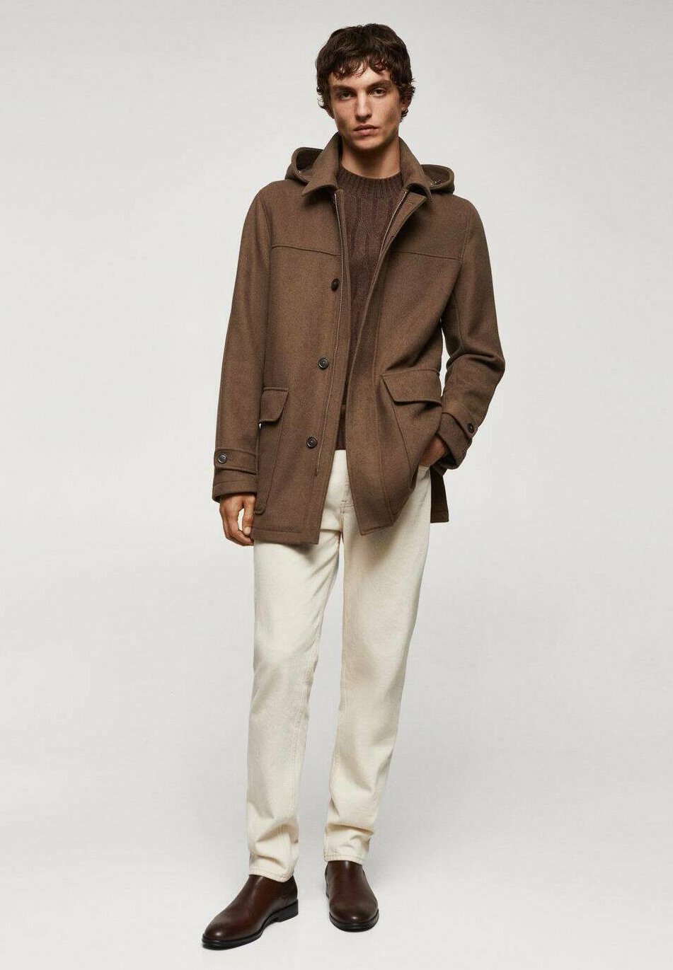 Mango MEDINA - Short coat - medium brown/brown