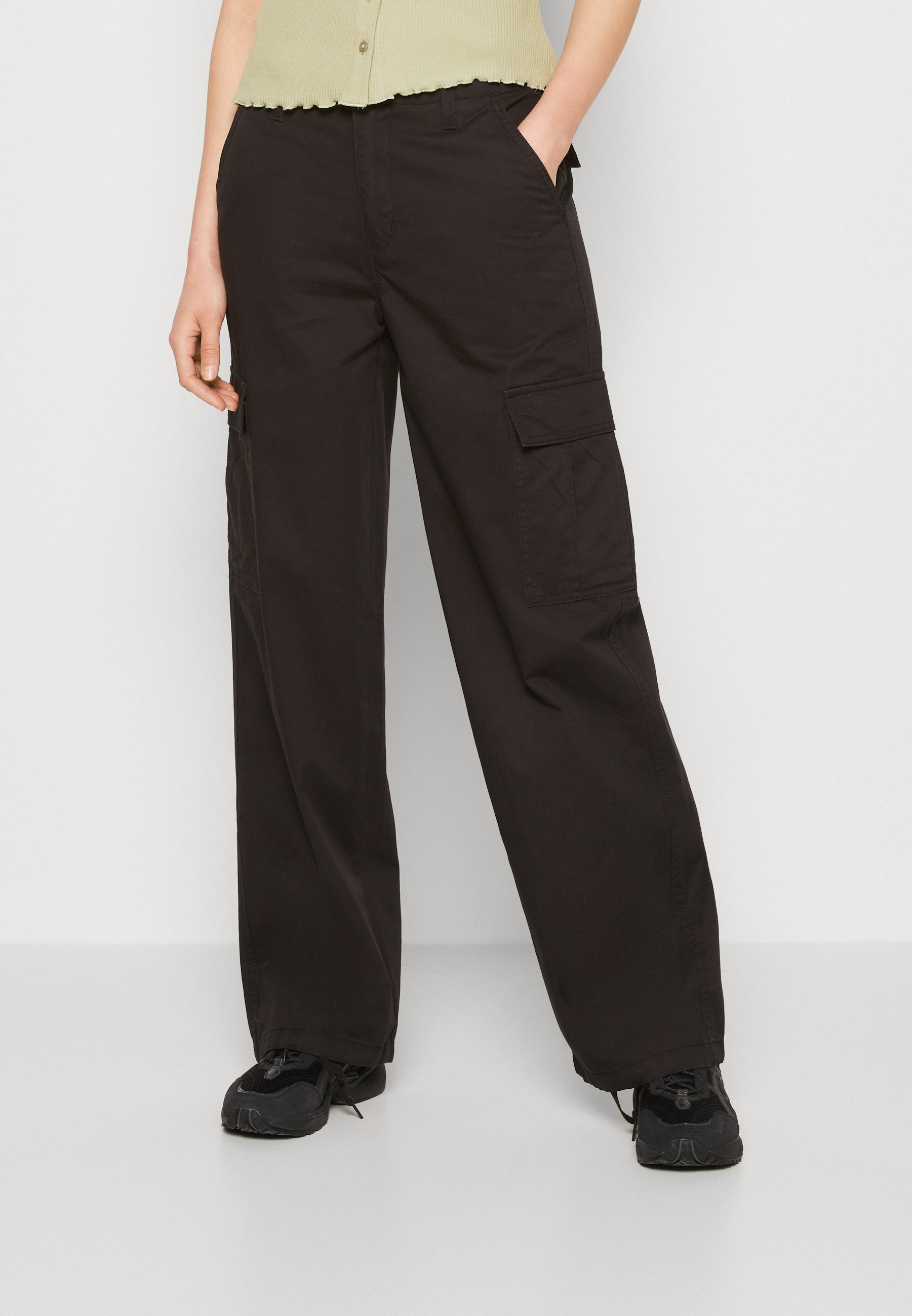 Levi's® BAGGY - Cargo trousers - meteorite/black