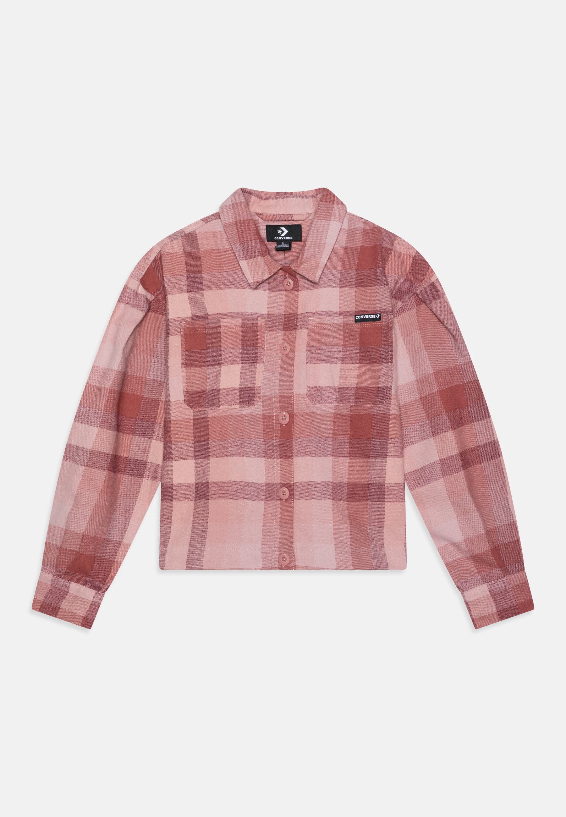 Converse RELAXED BOXY SHACKET - Button-down blouse - night flamingo/pink