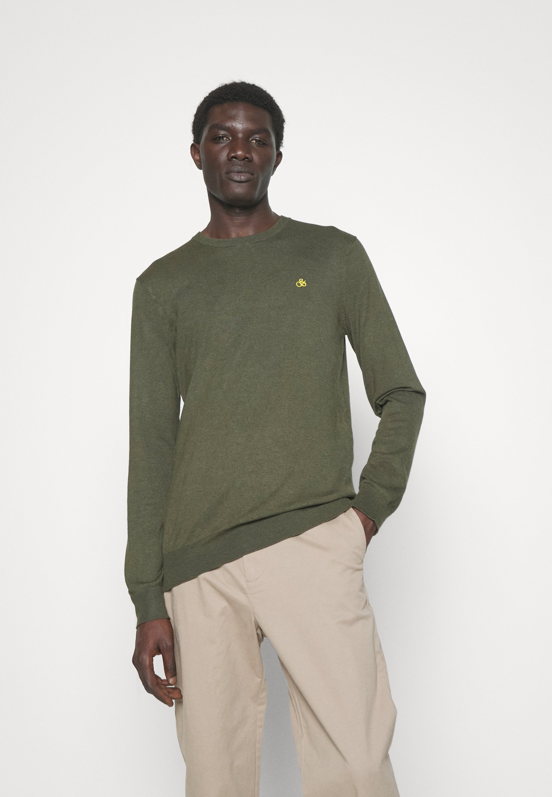 Scotch & Soda ESSENTIALS CREW NECK - Jumper - field green/dark green