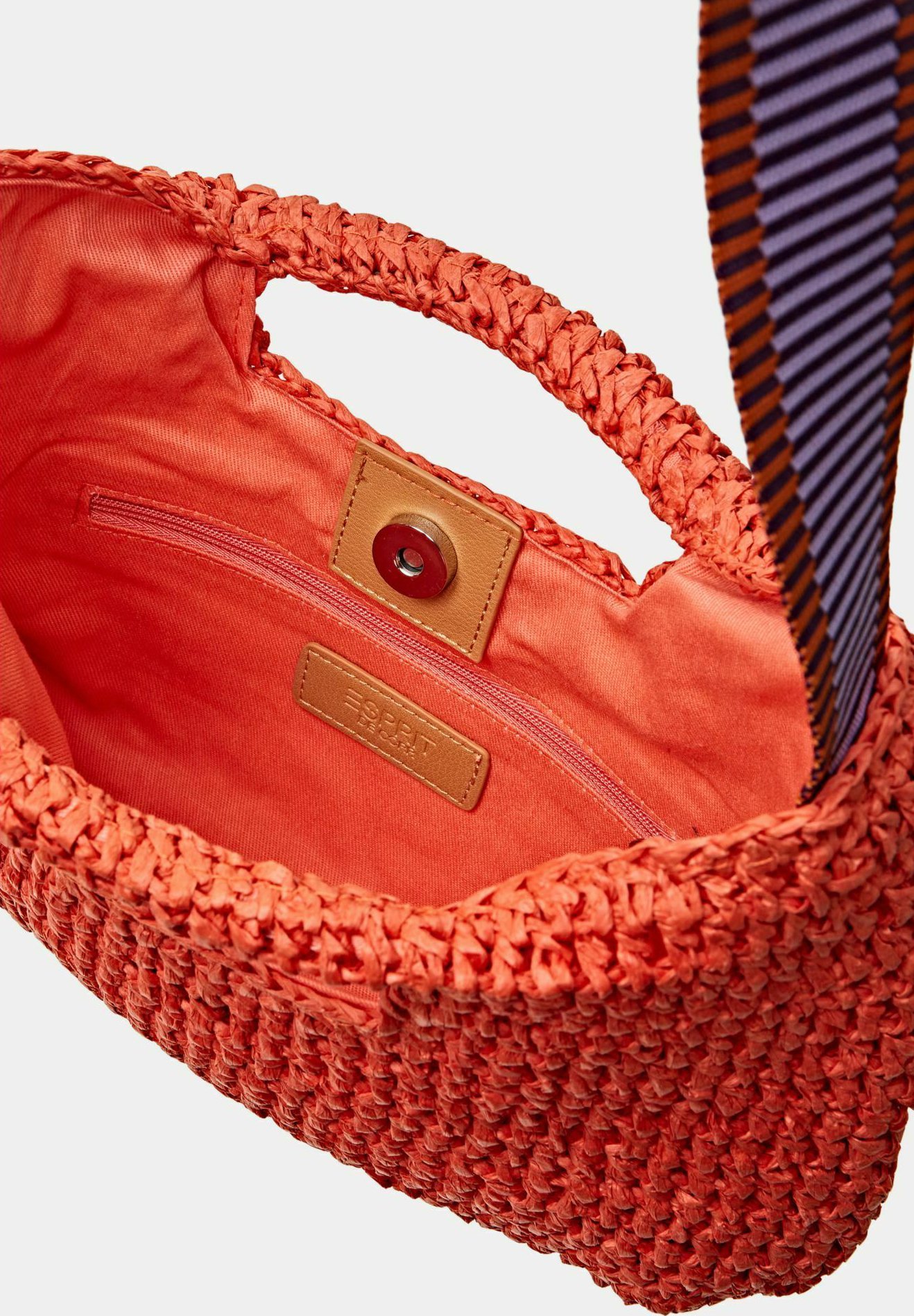 Esprit KLEINE UMHÄNGE BAST - Handbag - burnt orange/orange