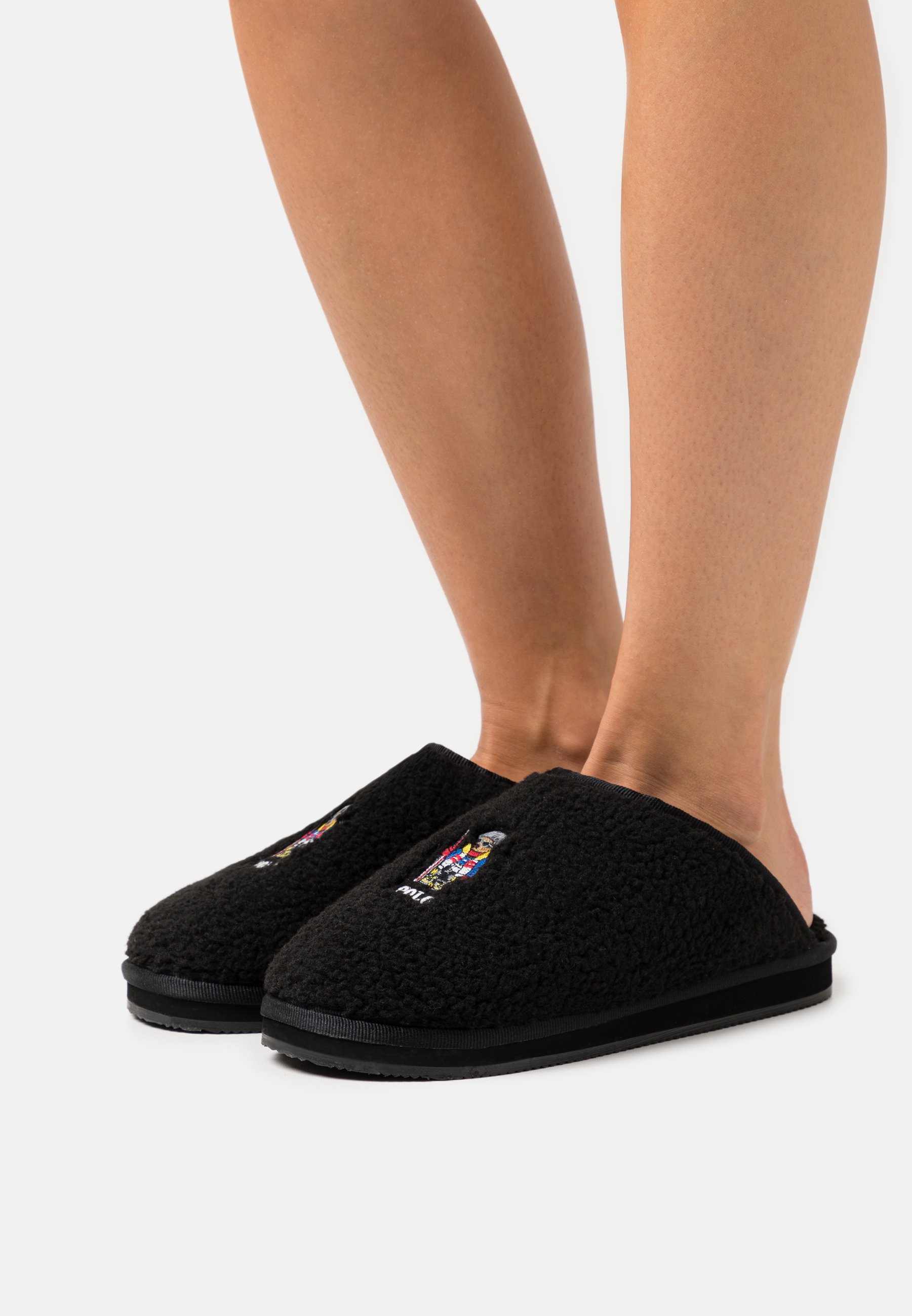 Polo Ralph Lauren KAYLEIGH SCUFF BEAR - Slippers - black