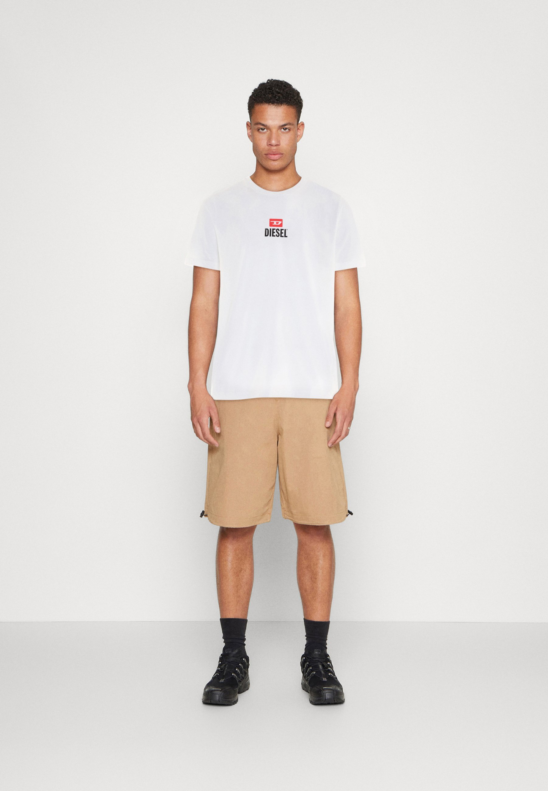 Diesel T-JUST SMALL NEW D LOGO - Print T-shirt - white