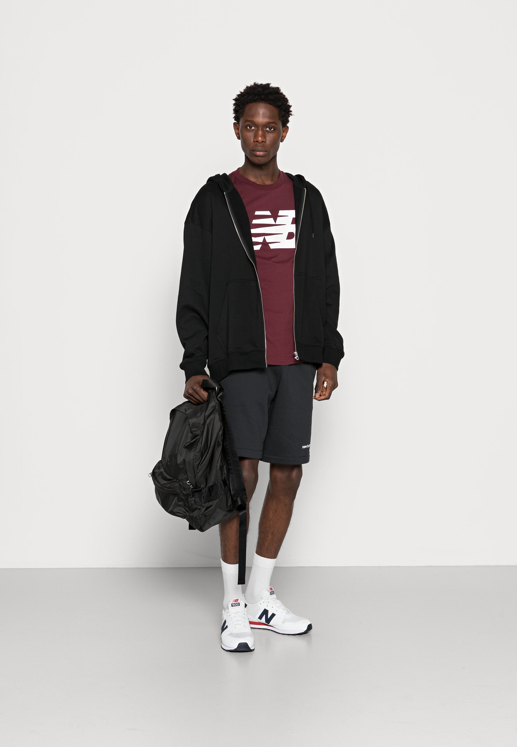 NB CLASSIC TEE - Print T-shirt - burgundy/dark red