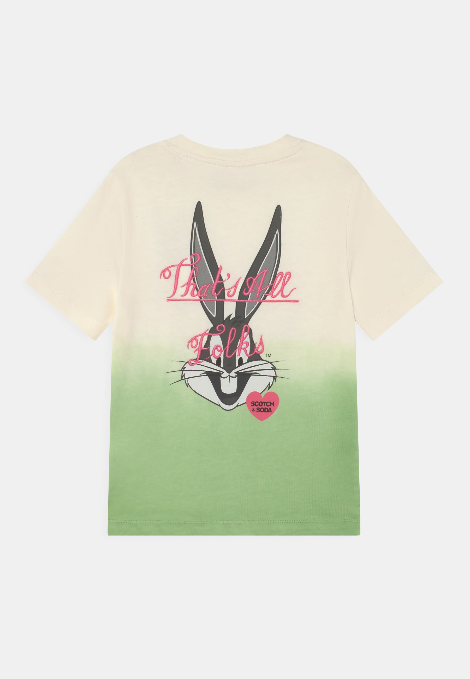 Scotch & Soda BUGS BUNNY RELAXED DIP-DYE ARTWORK  - Print T-shirt - lime/light green