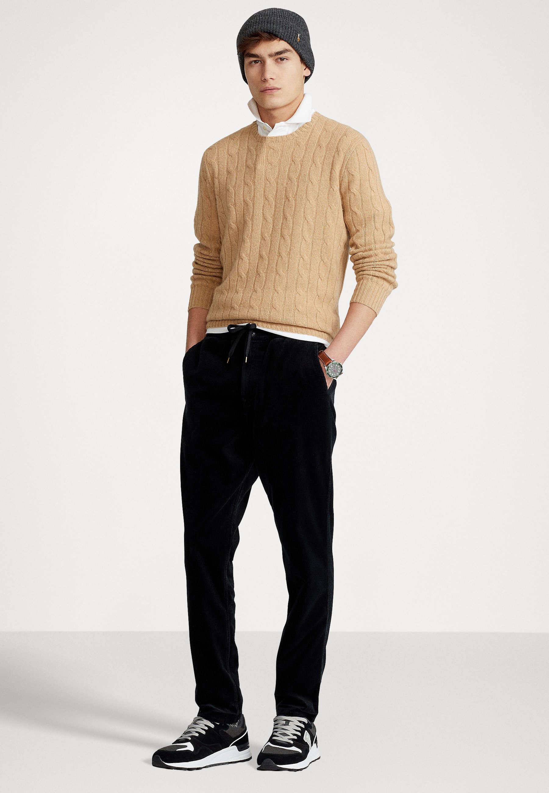 Polo Ralph Lauren PREPSTER FLAT PANT - Trousers - black