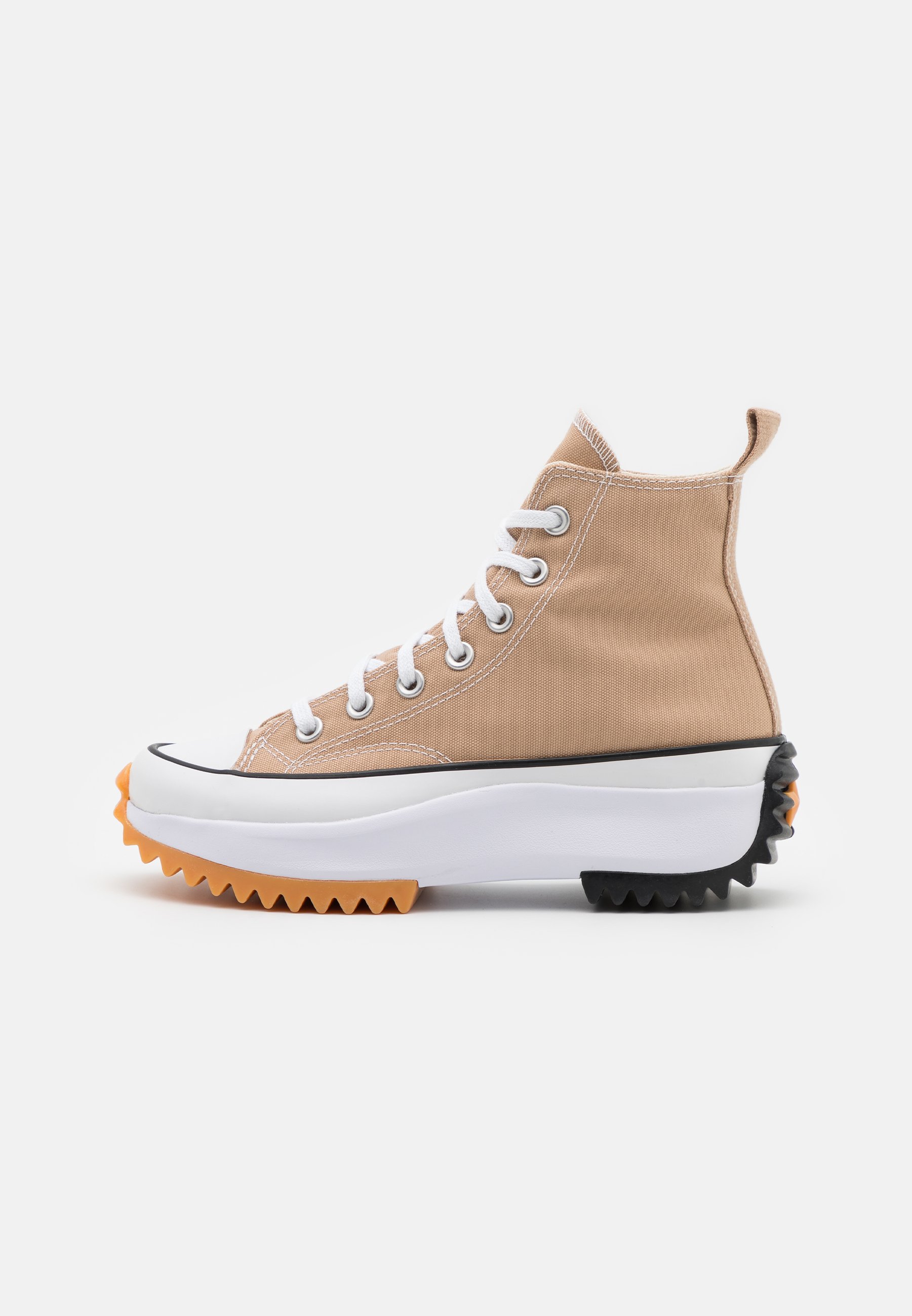 Converse RUN STAR HIKE PLATFORM UNISEX - High-top trainers - hemp/black/white/light brown