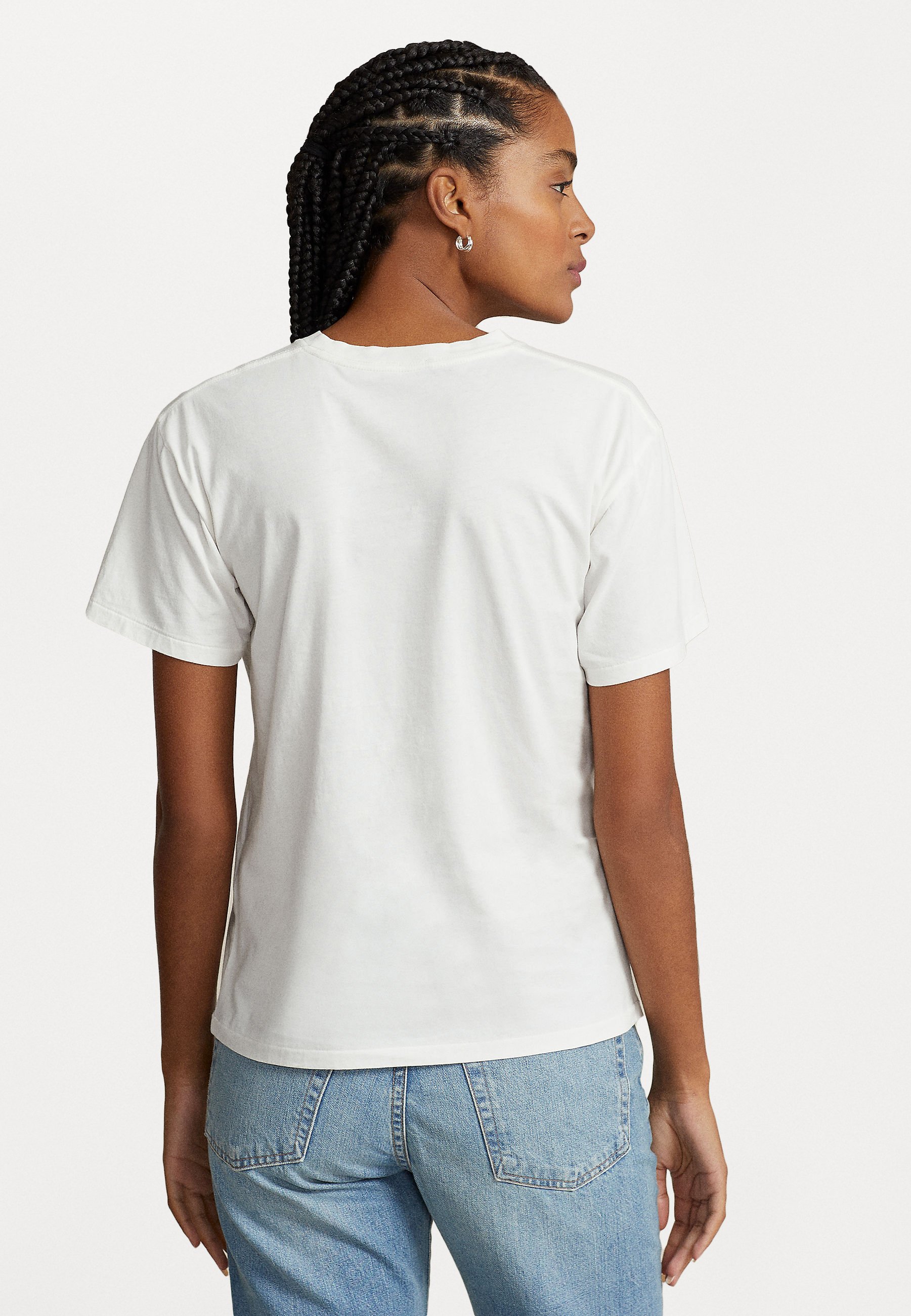 Polo Ralph Lauren BEAR SHORT SLEEVE - Print T-shirt - deckwash white/white