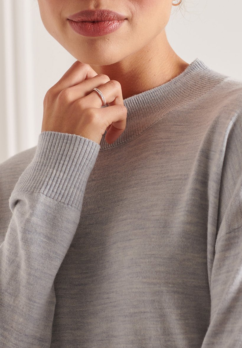 Superdry Jumper - mid marl/light grey