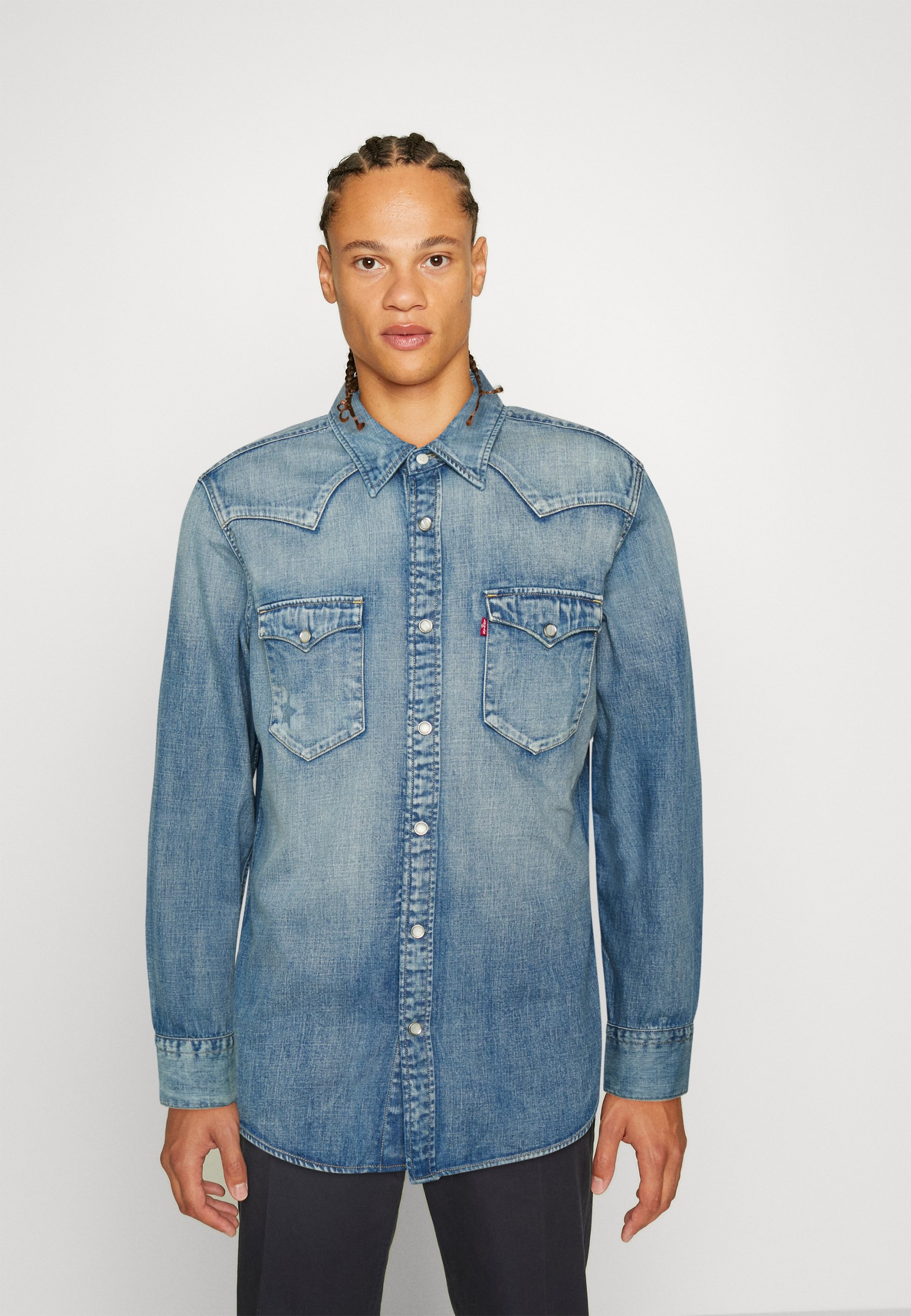 Levi's® BARSTOW WESTERN STANDARD - Shirt - thrift star/blue denim