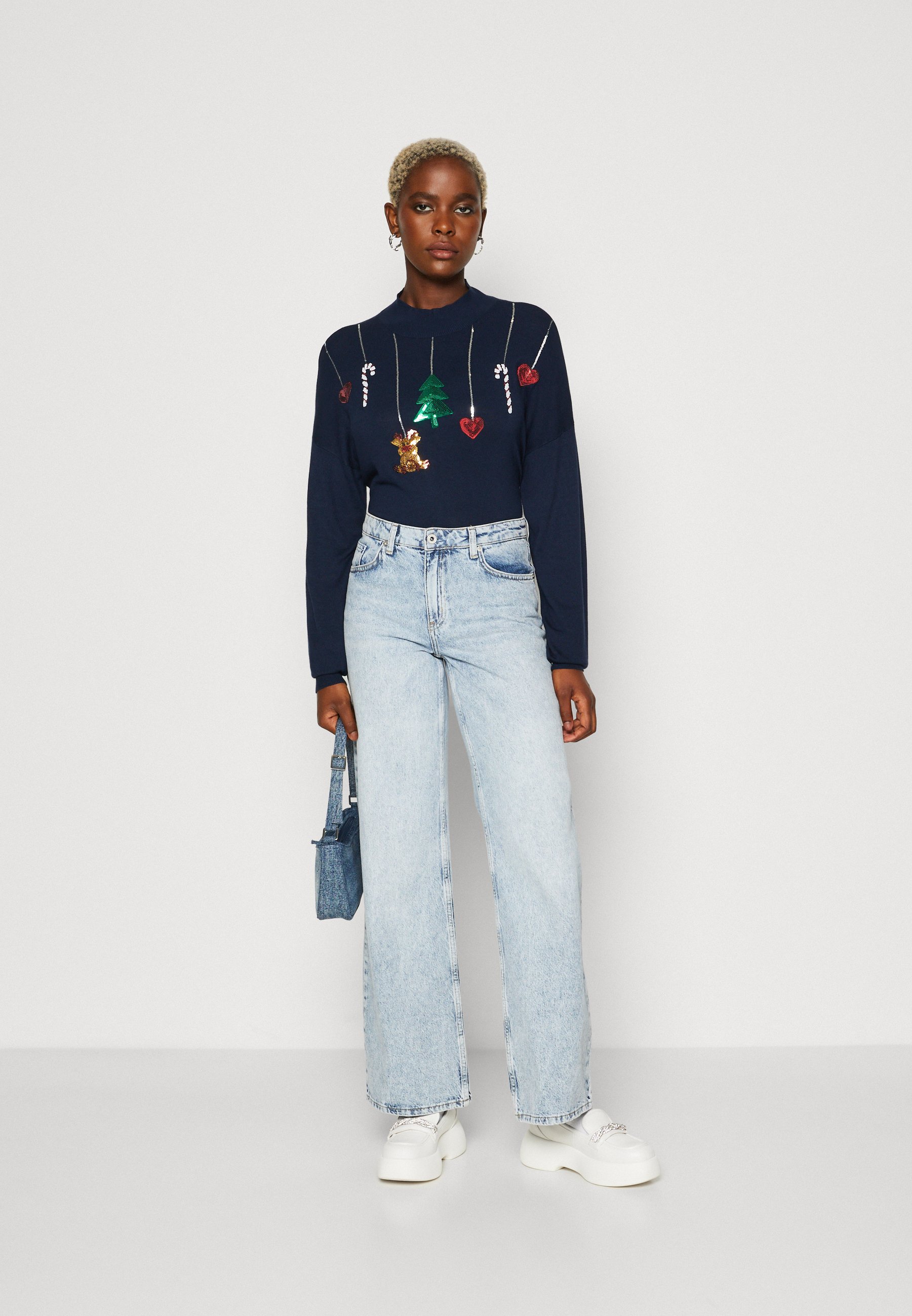 Vero Moda VMQUEENGUARD XMAS - Jumper - dark blue