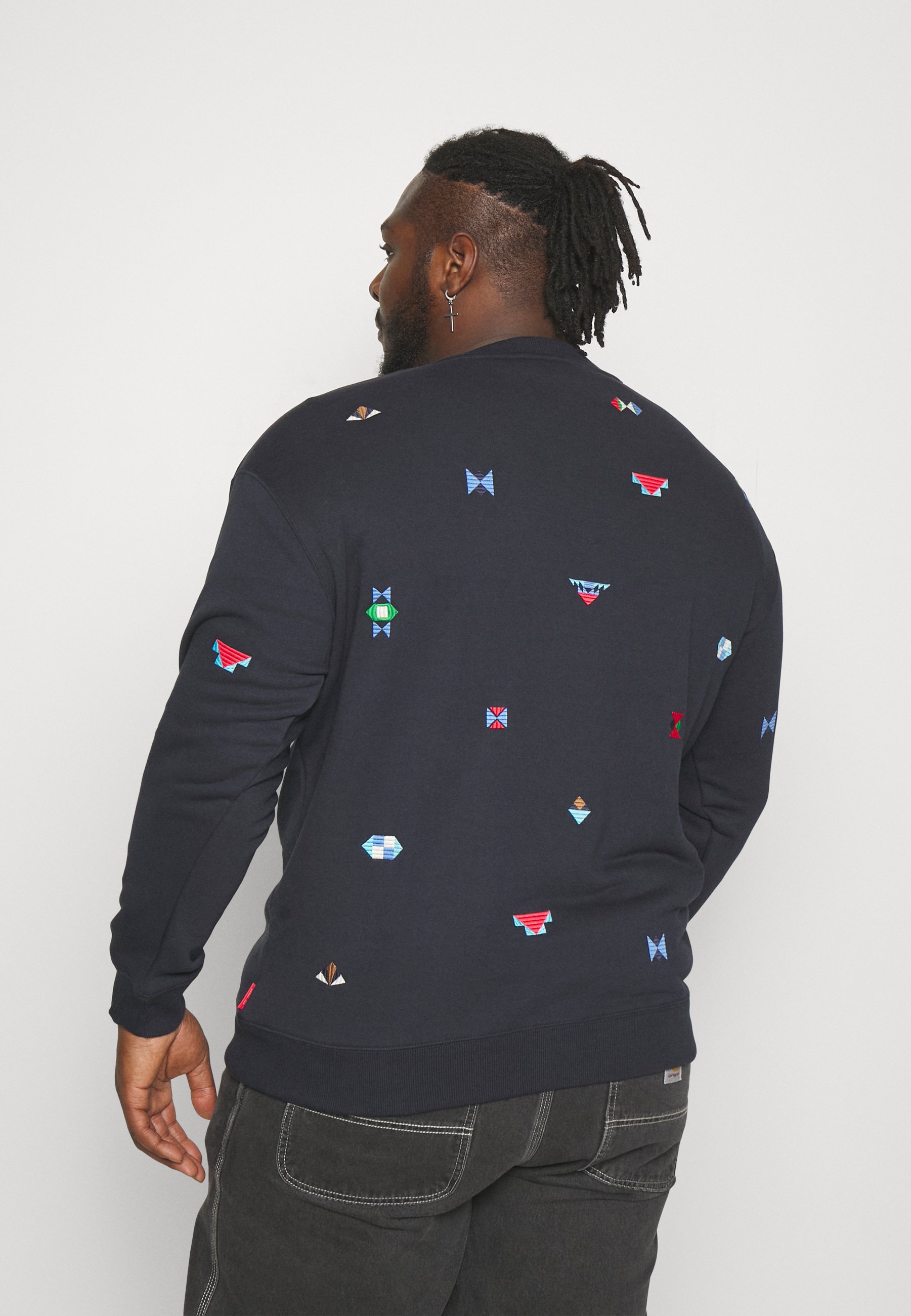 Scotch & Soda REGULAR FIT EMBROIDERY - Sweatshirt - night fairisle/dark blue