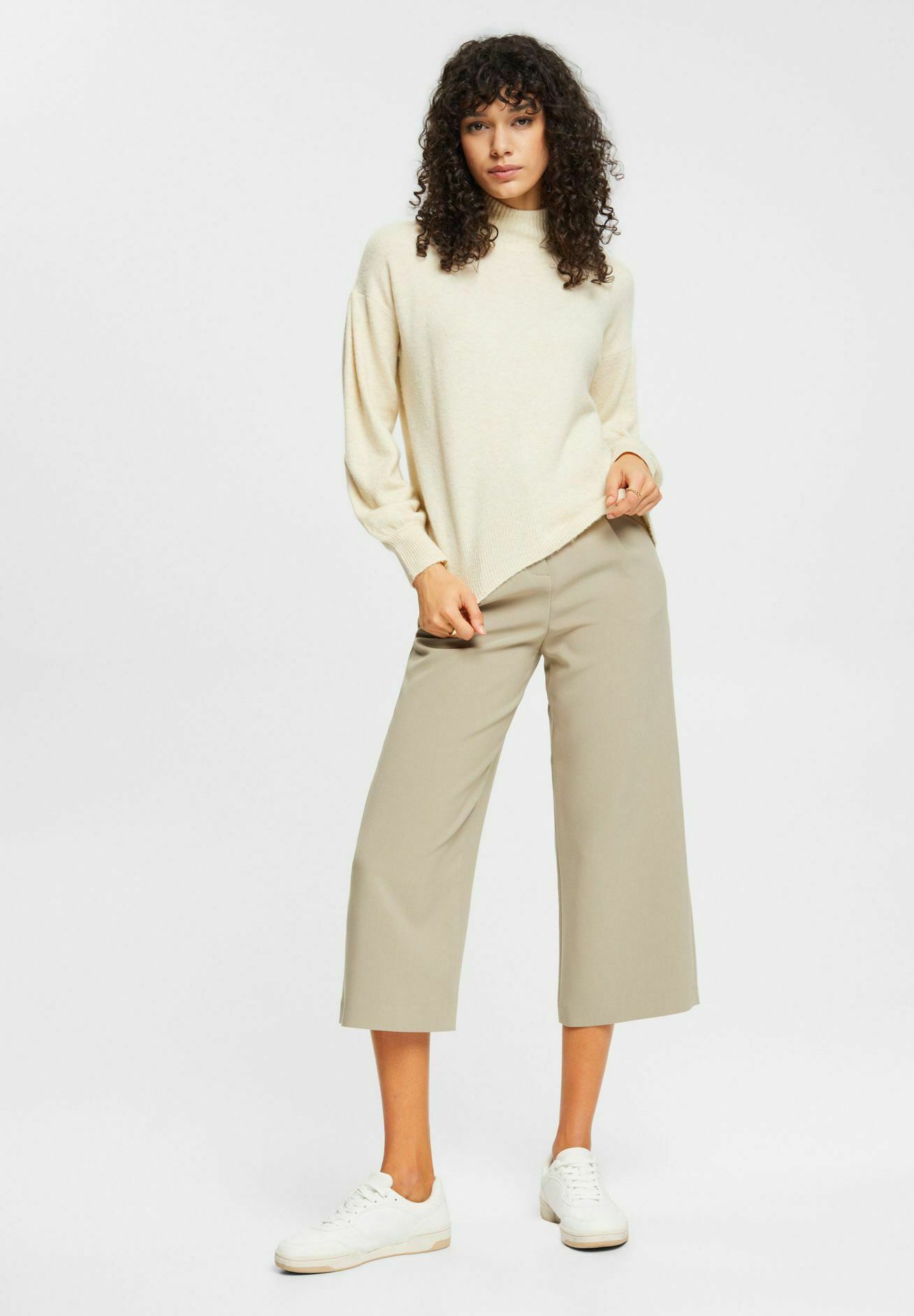 Esprit MIT STEHKRAGEN - Jumper - beige