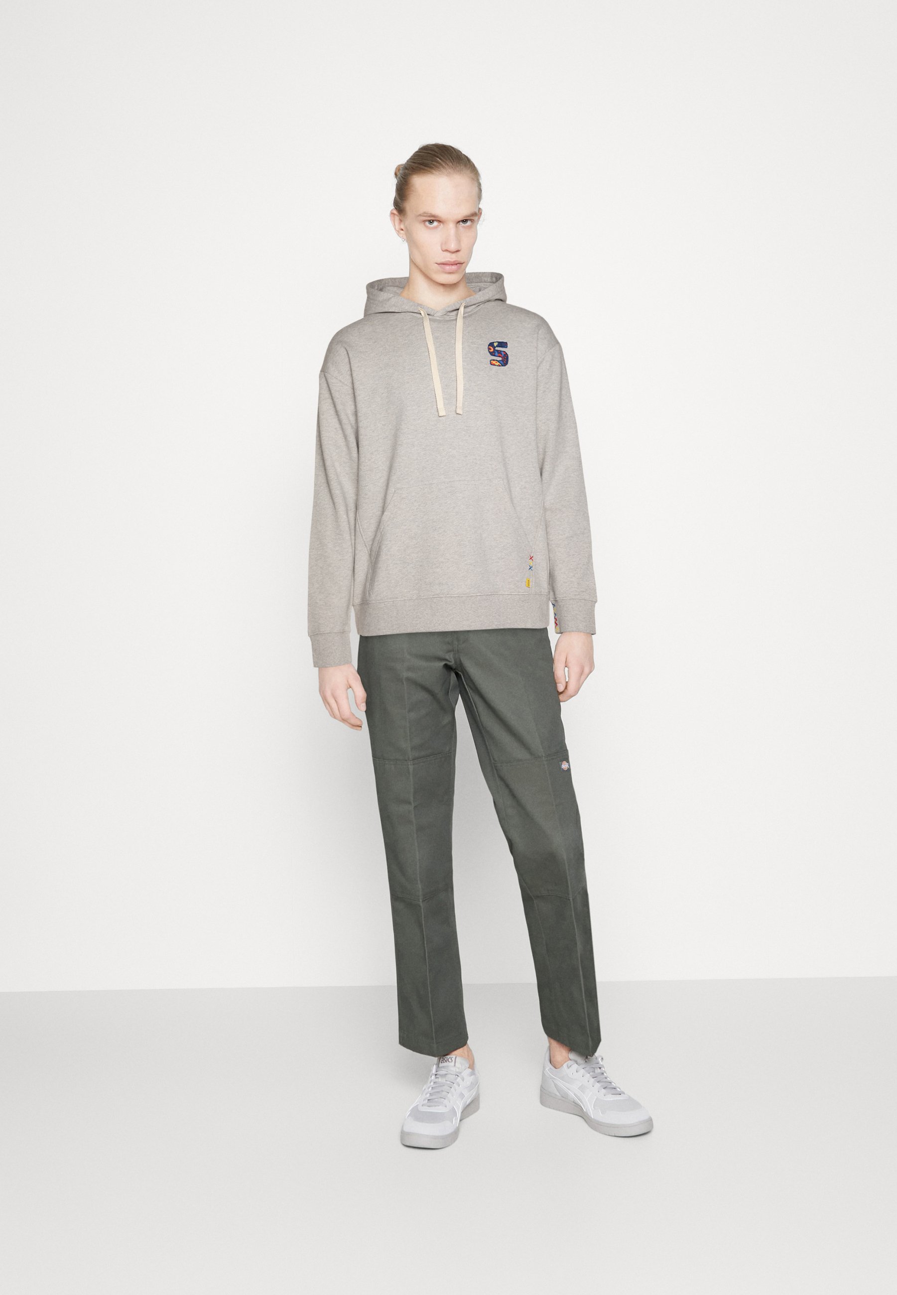 Scotch & Soda BANDANA APPLIQUE HOODIE - Sweatshirt - grey/mottled grey