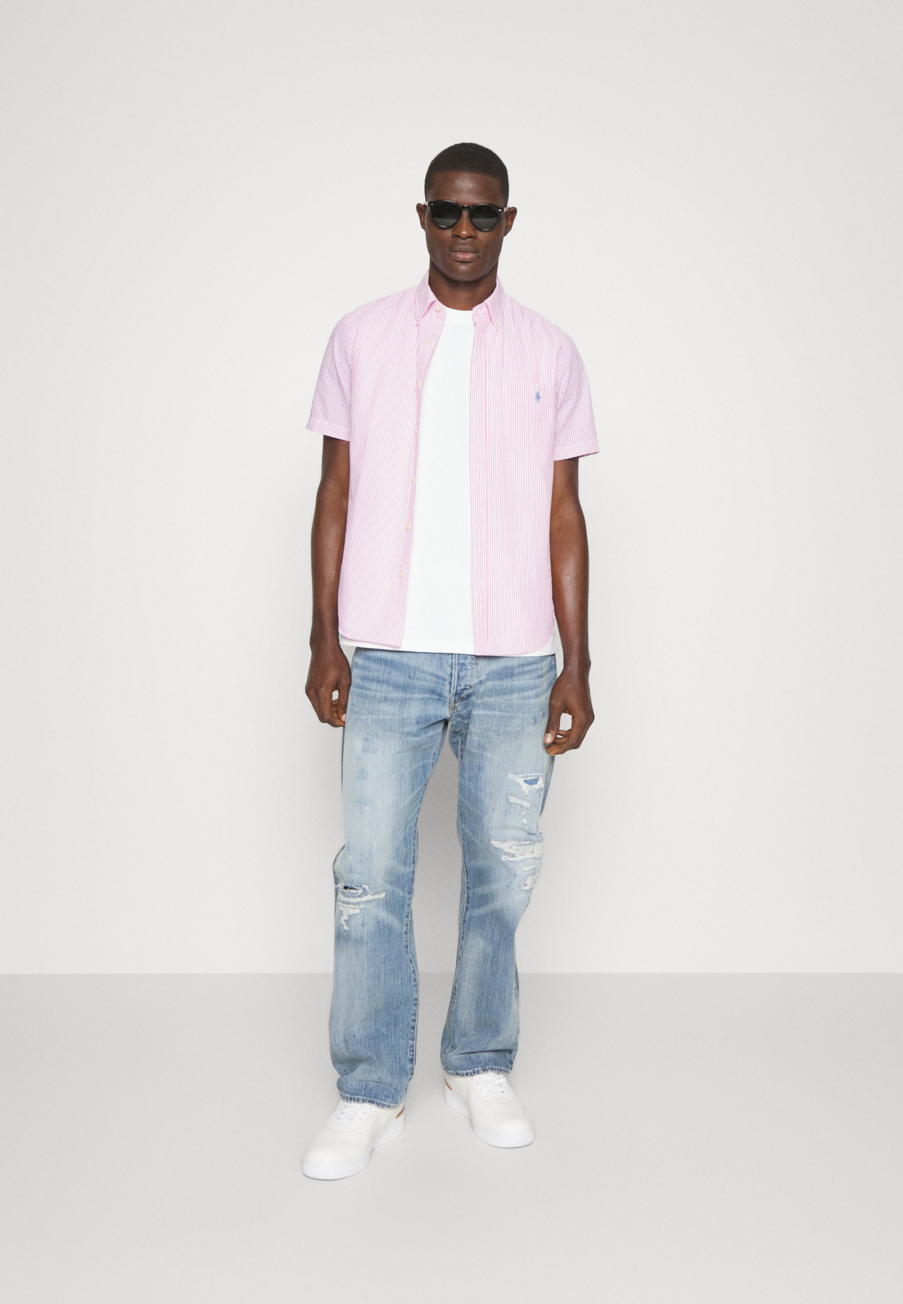 Polo Ralph Lauren SHORT SLEEVE SPORT - Shirt - rose/white/light pink