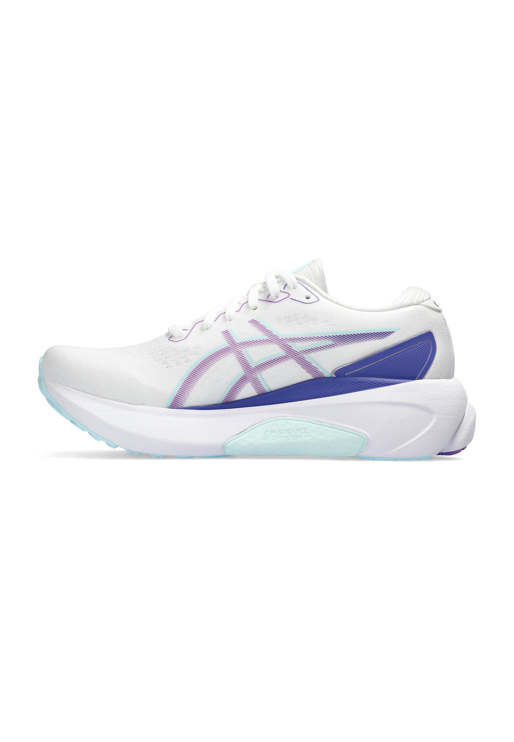 ASICS GEL-KAYANO 30 - Stabilty running shoes - white/cyber grape/white