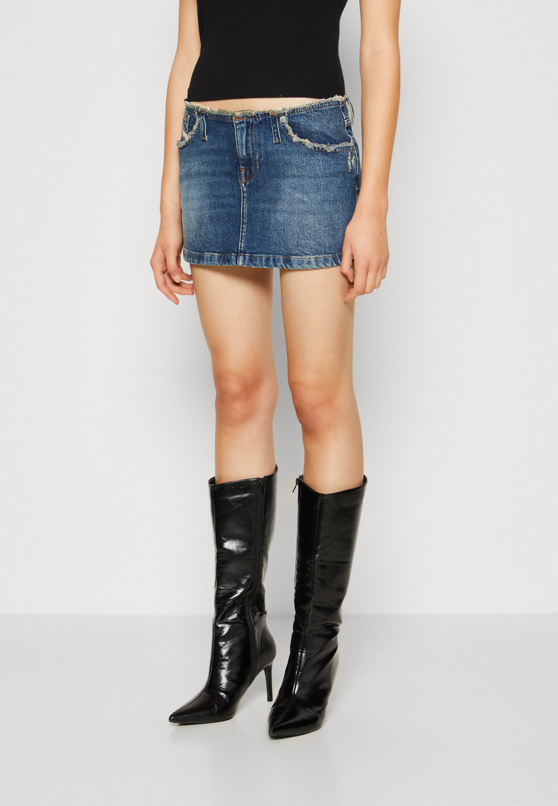 Diesel DE-RON-S - Denim skirt - 01/blue denim