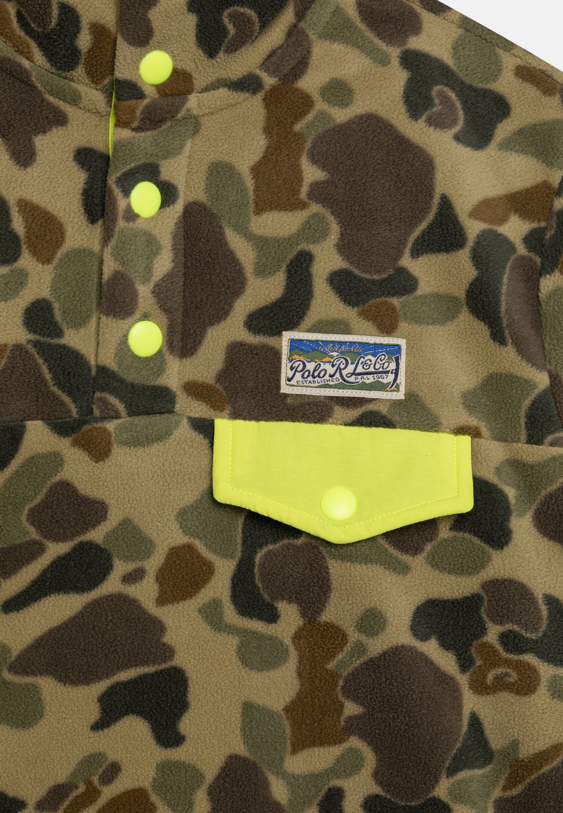 Polo Ralph Lauren SNAP MOCK - Fleece jumper - frog/dark green