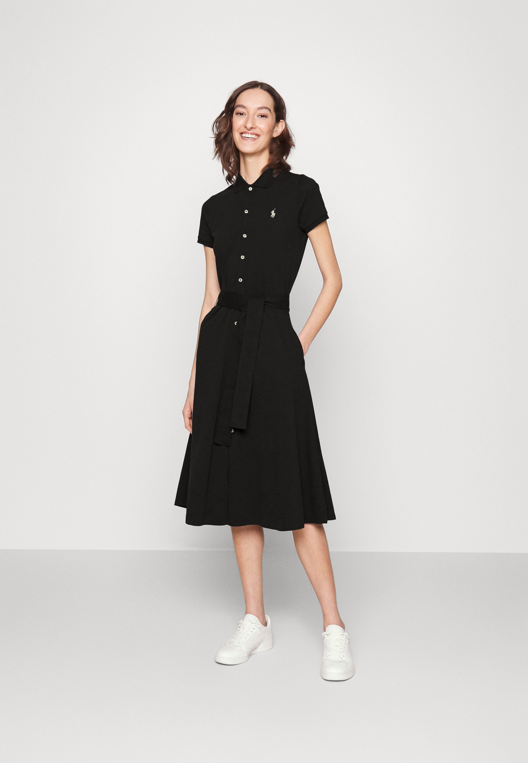 Polo Ralph Lauren SHORT SLEEVE DAY DRESS - Jersey dress - black