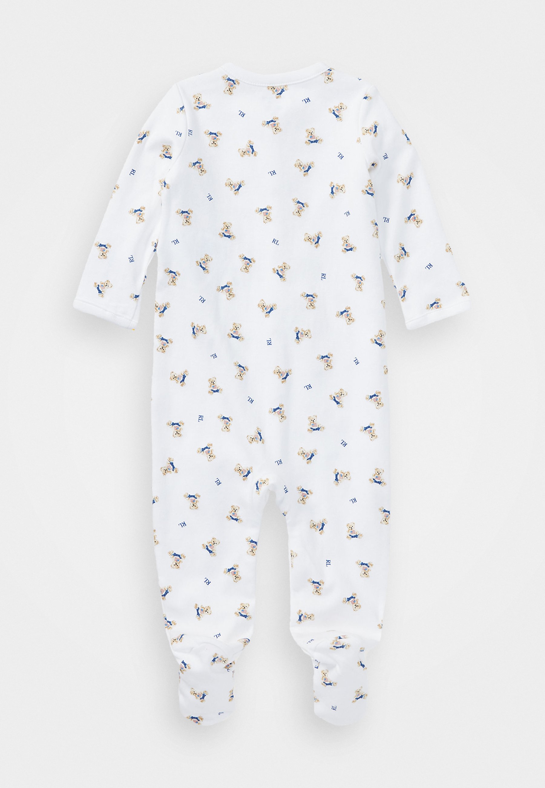 Polo Ralph Lauren BEAR COVERAL - Sleep suit - white/blue/multicolor/multi-coloured