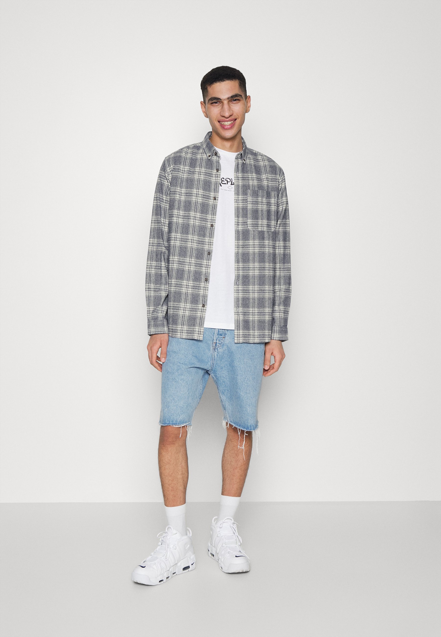 Jack &Jones JOROWEN GRINDLE WILLOW COMFORT - Shirt - cloud dancer/off-white