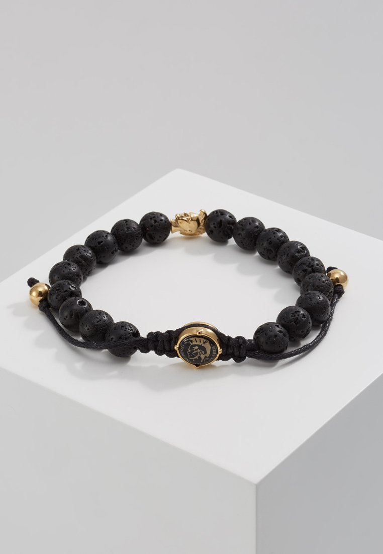 Diesel BEADS - Bracelet - gold-coloured/black