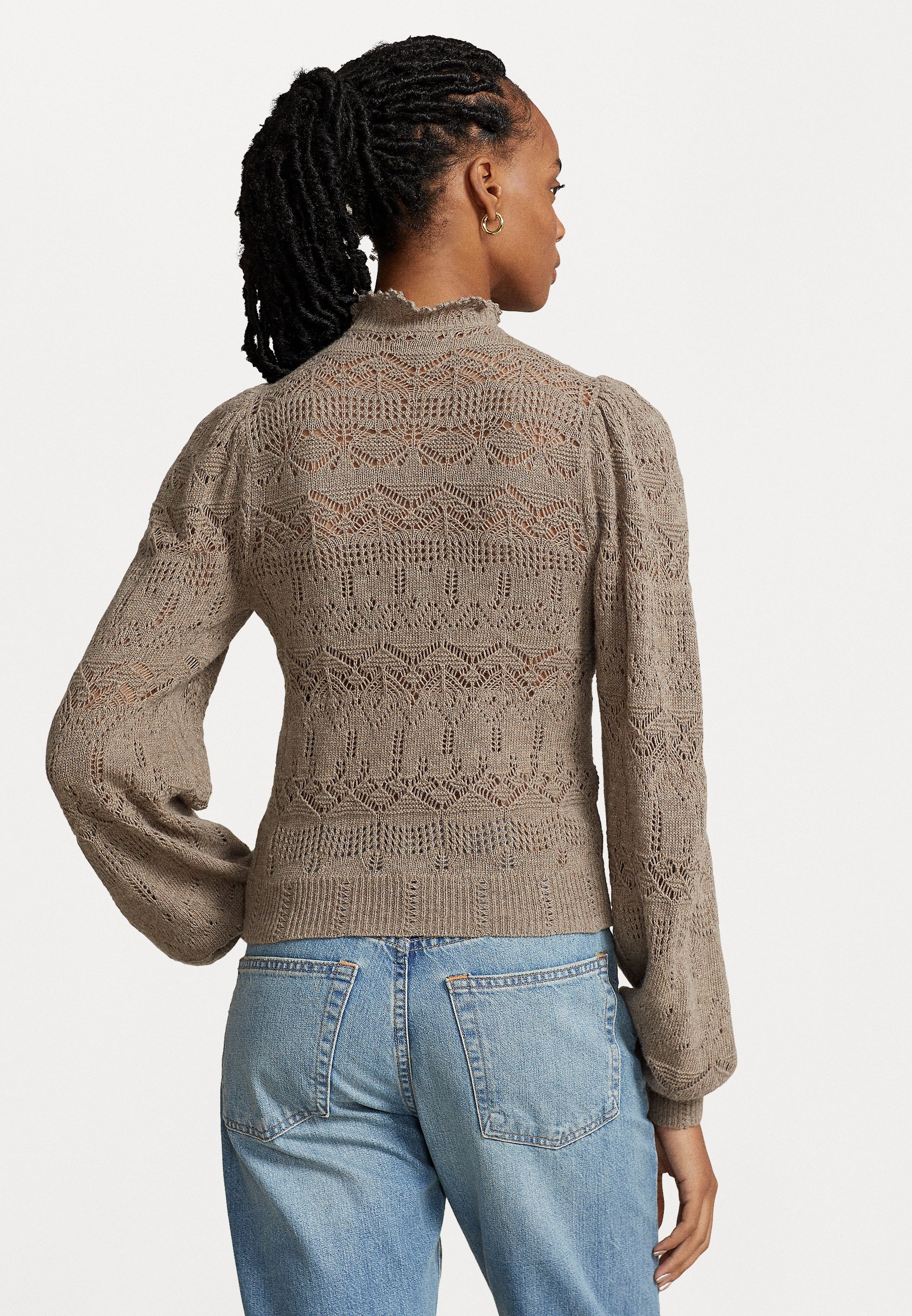 Polo Ralph Lauren LONG SLEEVE - Jumper - mushroom heather/brown