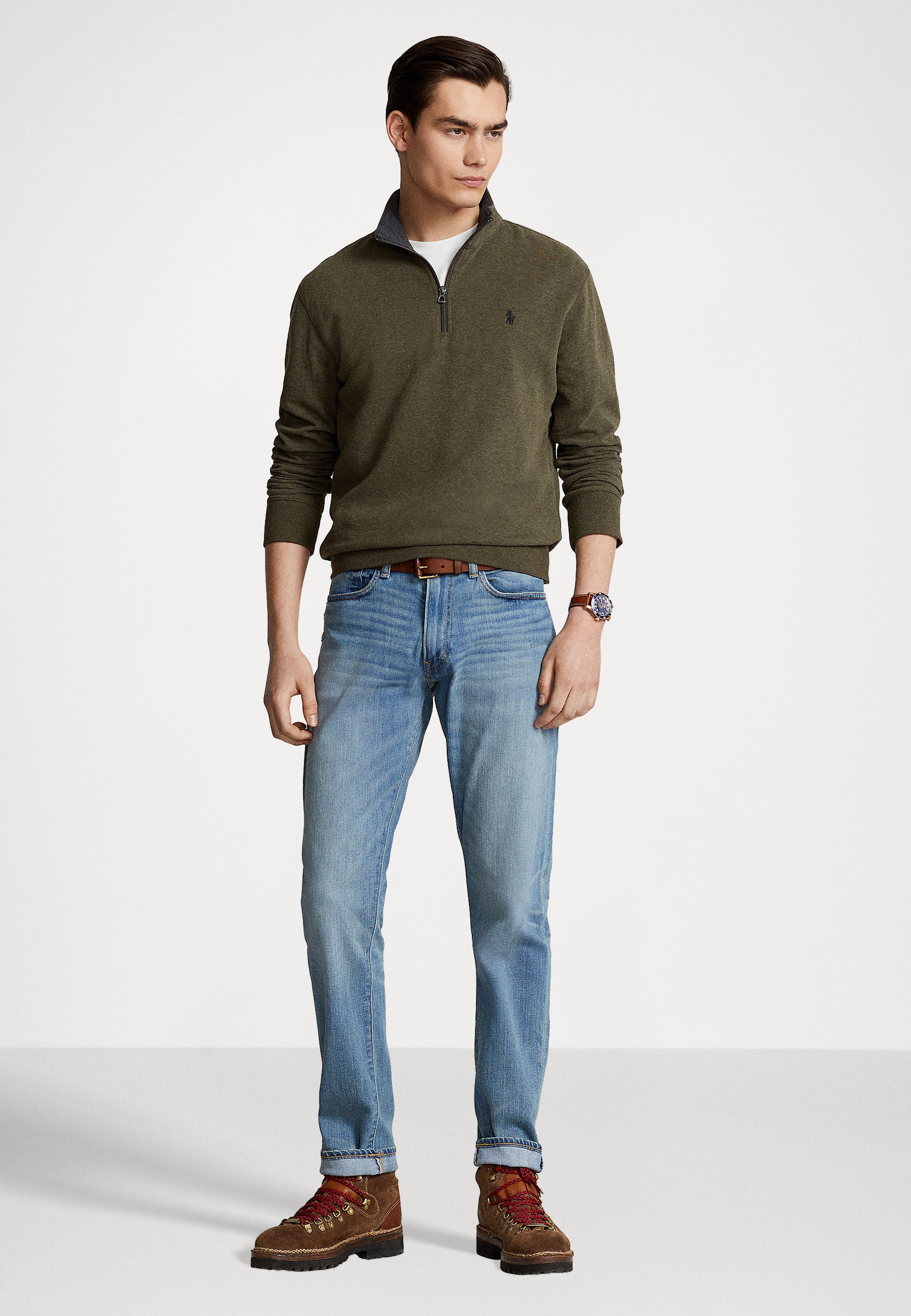 Polo Ralph Lauren LONG SLEEVE  - Long sleeved top - wilson olive heather/olive