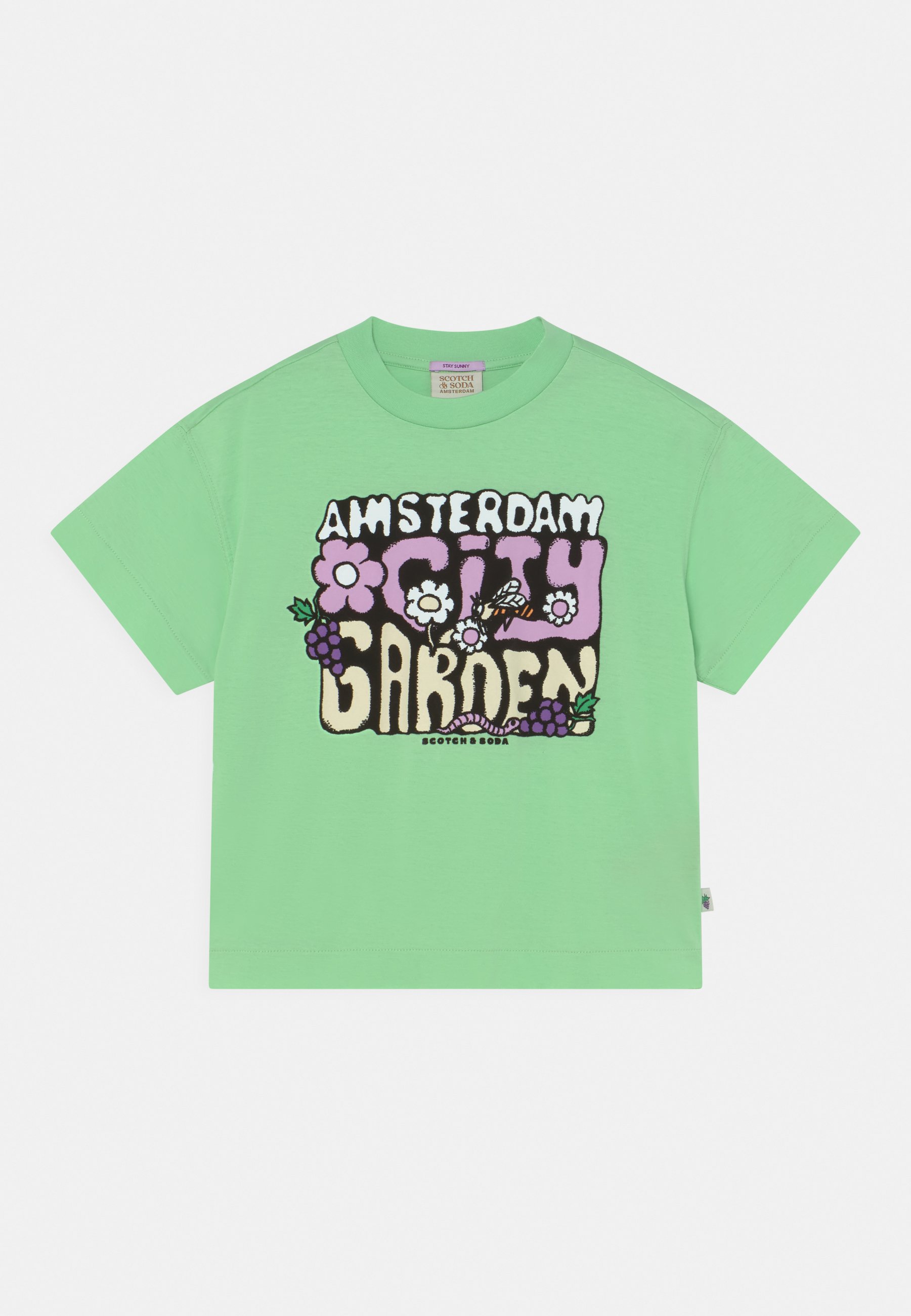Scotch & Soda OVERSIZED ARTWORK - Print T-shirt - lime/light green