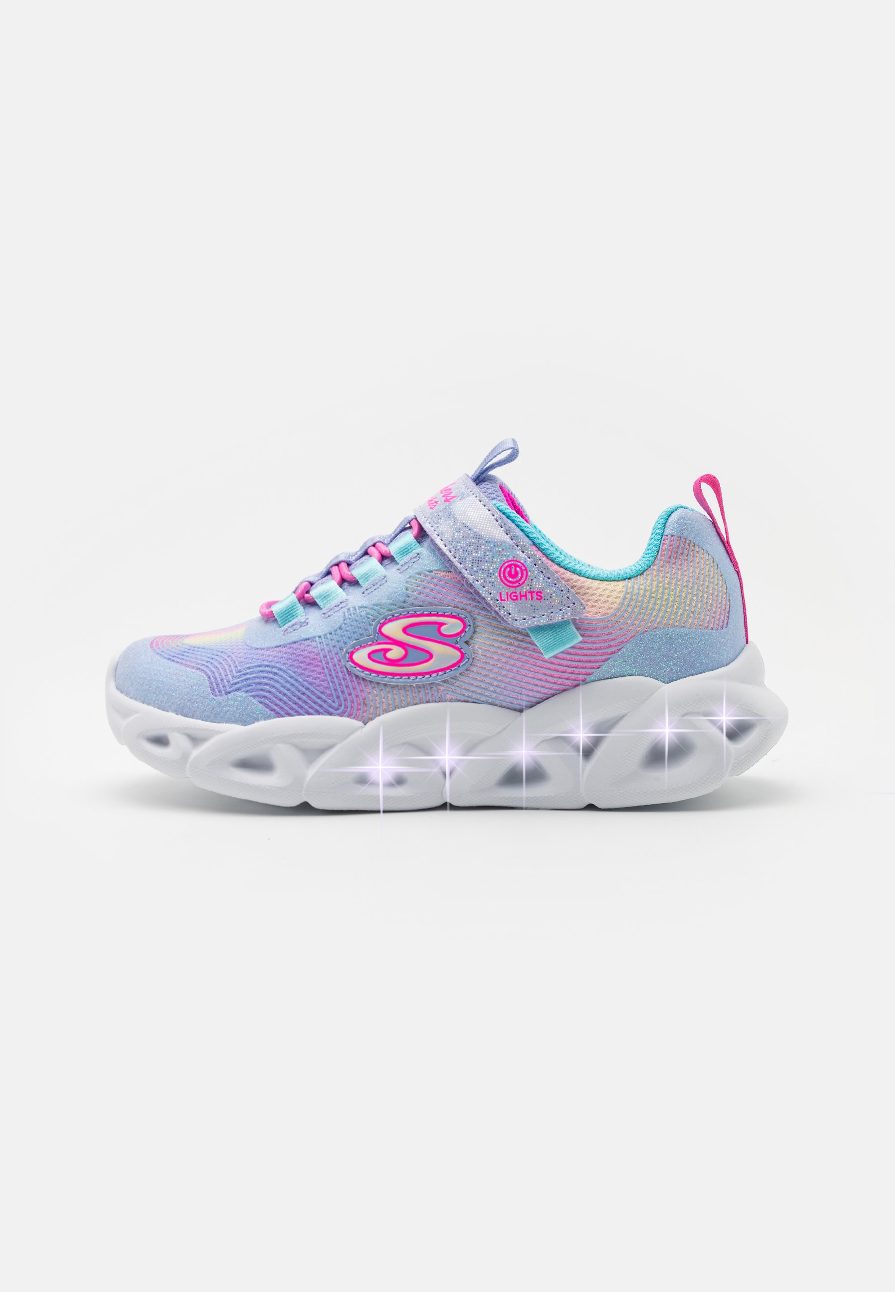 Skechers BUNGEE & STRAP SPARKLE MESH ER W/ GLITTER OVERLAYS - Trainers - lavender/multi trim/lilac