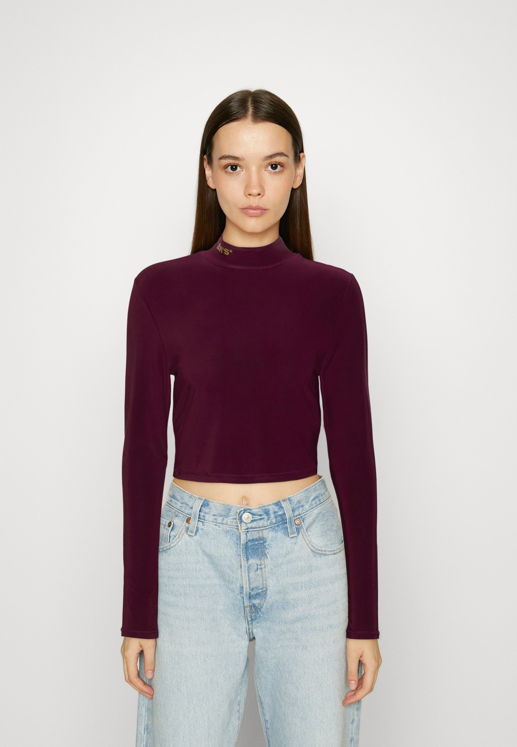 Levi's® GRAPHIC RORY SECOND SKIN - Long sleeved top - merlot/bordeaux