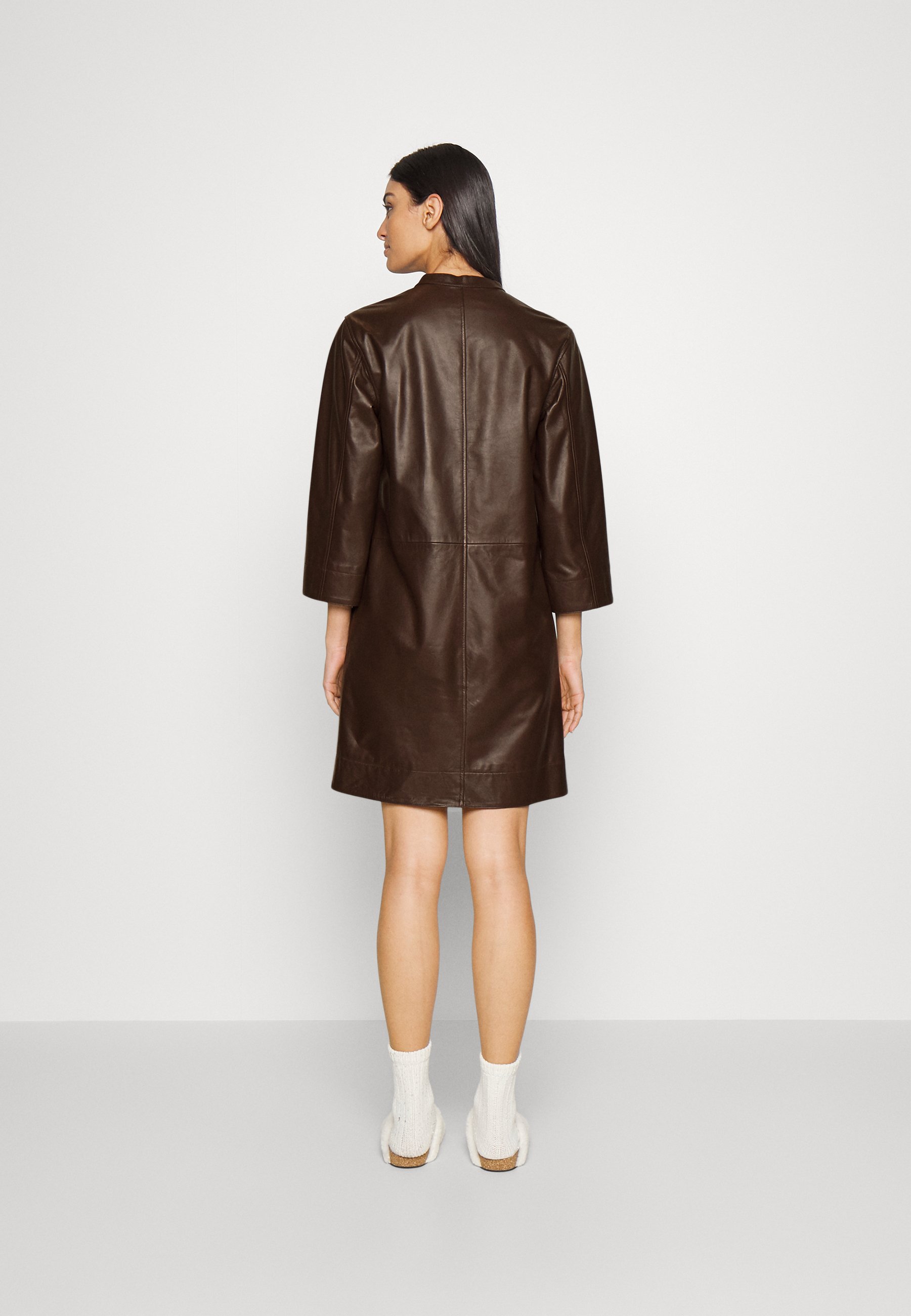 Polo Ralph Lauren 3/4 SLEEVE DAY DRESS - Day dress - dark beech/beige