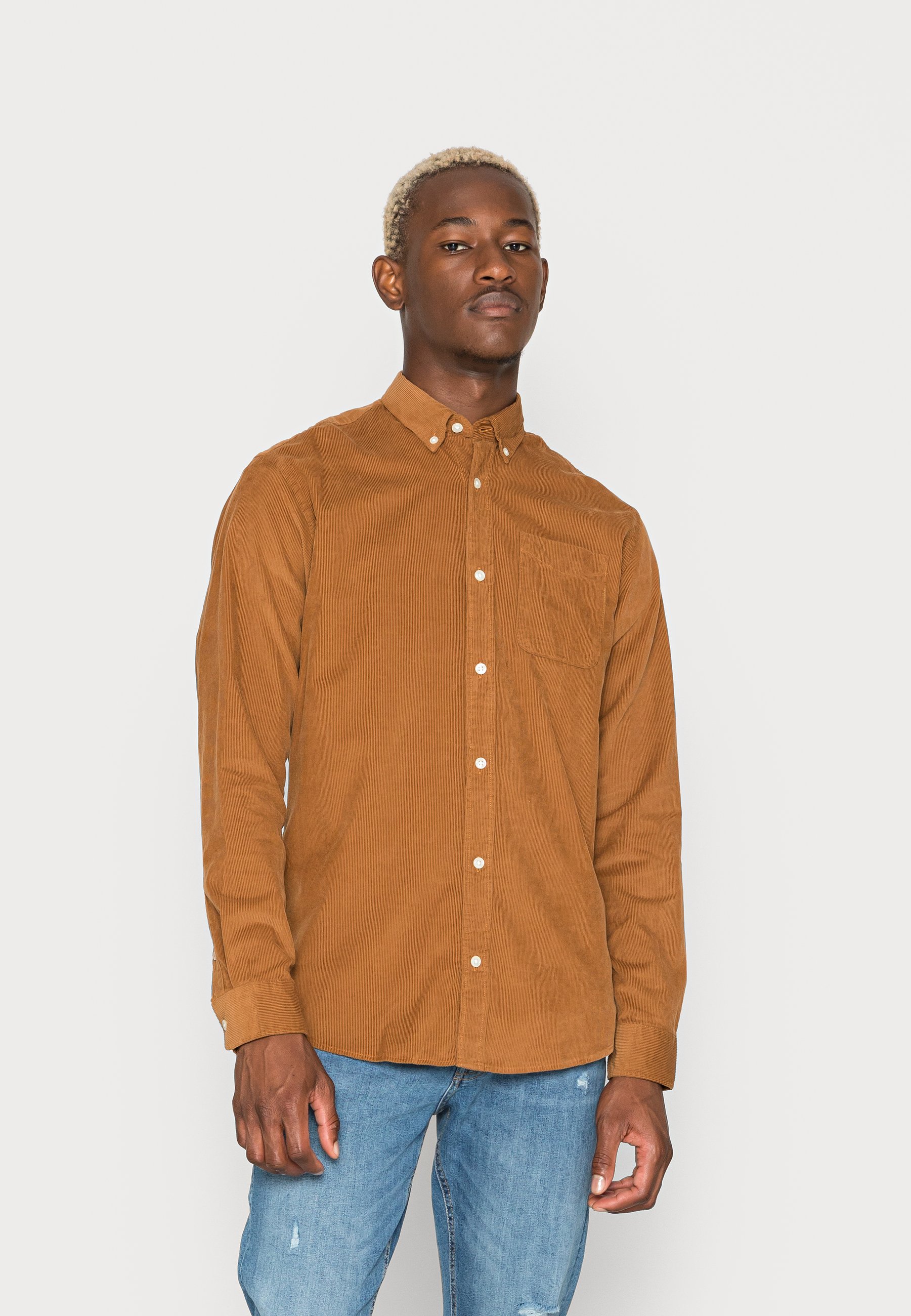 Jack &Jones JJECLASSIC CORDUROY SHIRT  - Shirt - rubber/khaki