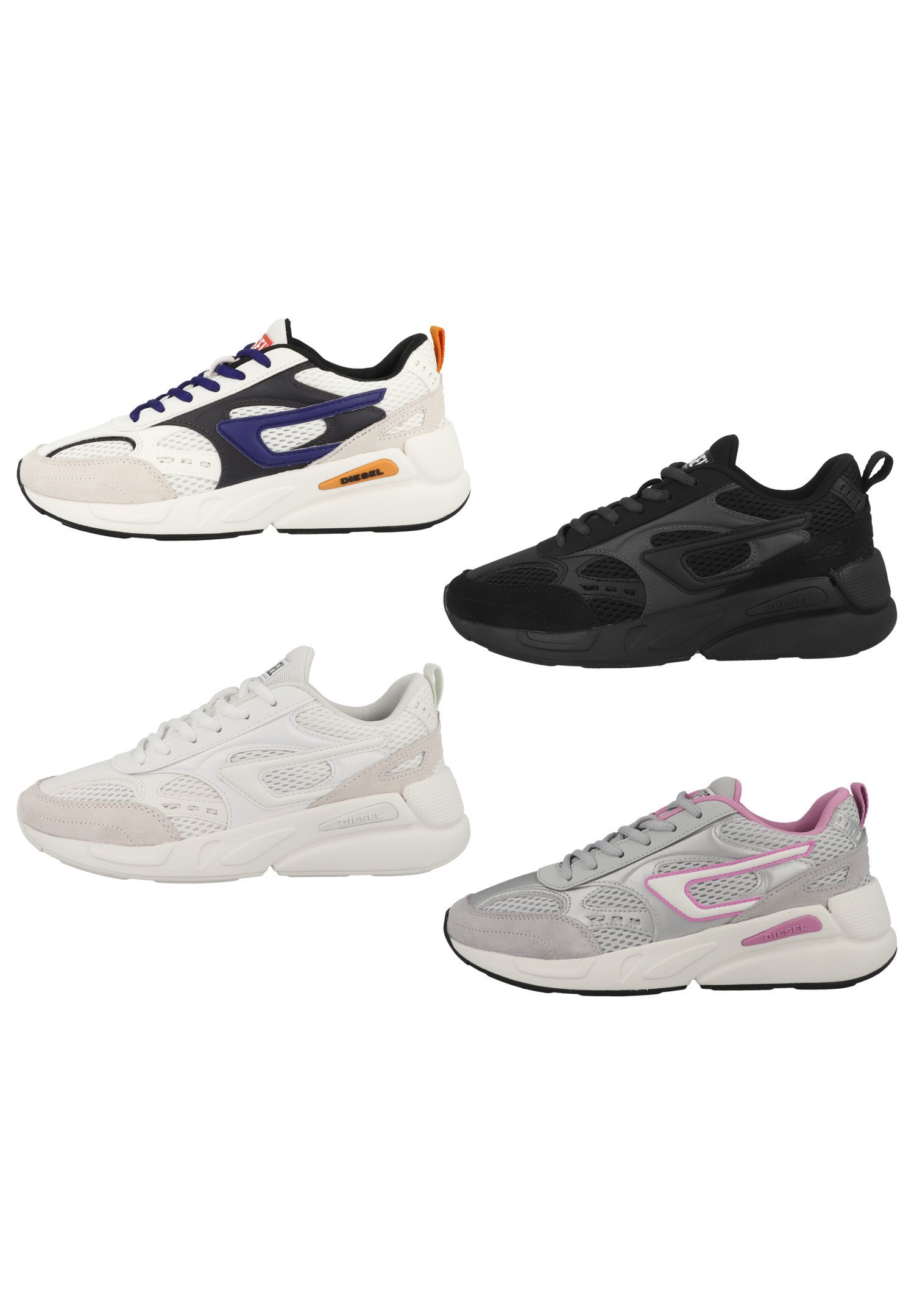 Diesel S-SERENDIPITY SPORT - Trainers - flame orange-navy blue-white-black (y02867-p4431-h9274)/white