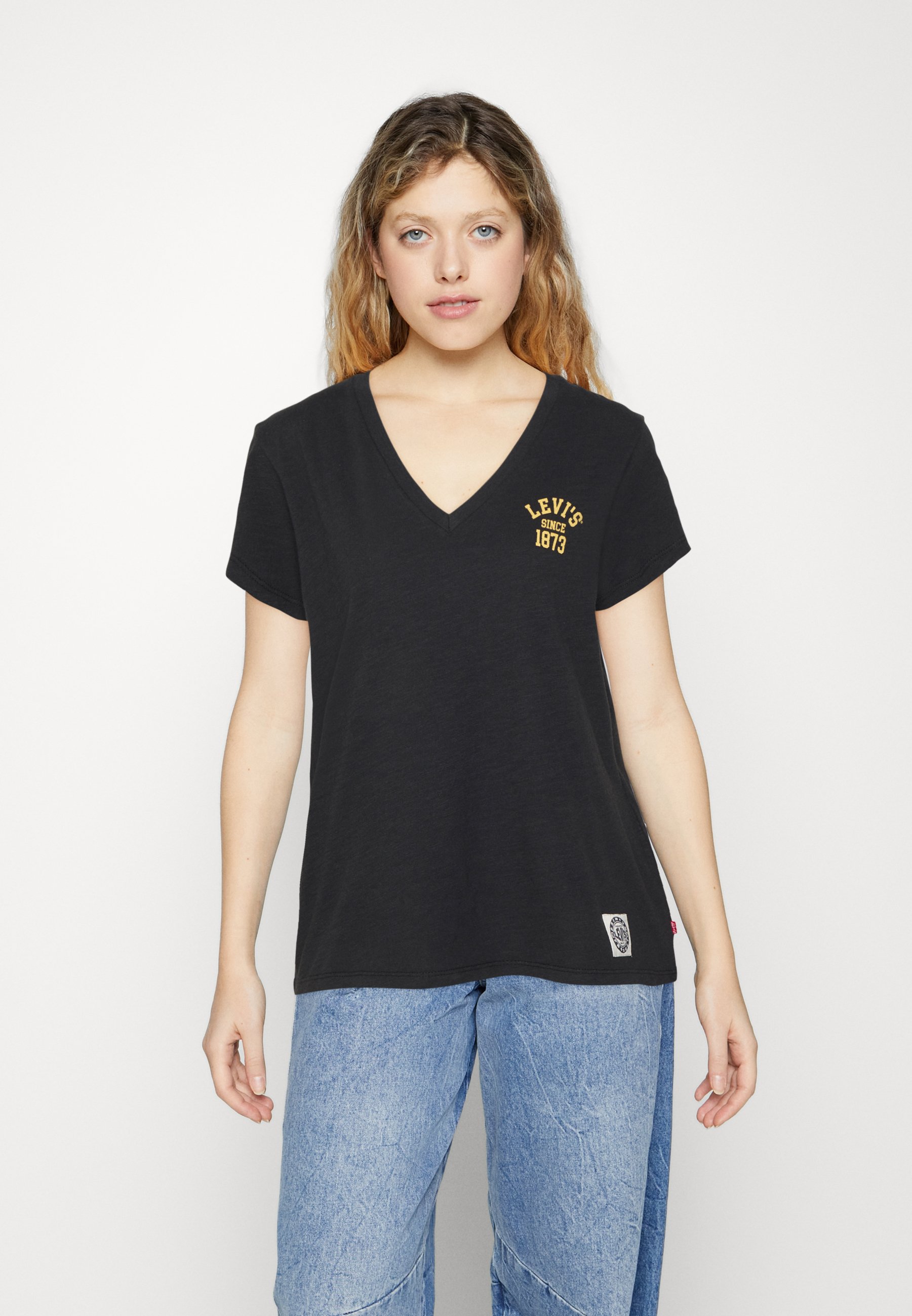 Levi's® GRAPHIC PERFECT VNECK - Basic T-shirt - black
