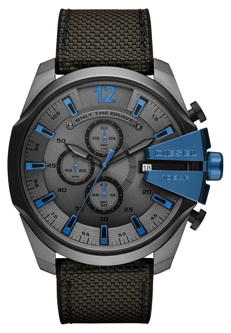 Diesel MEGA CHIEF - Chronograph watch - grey/black/black