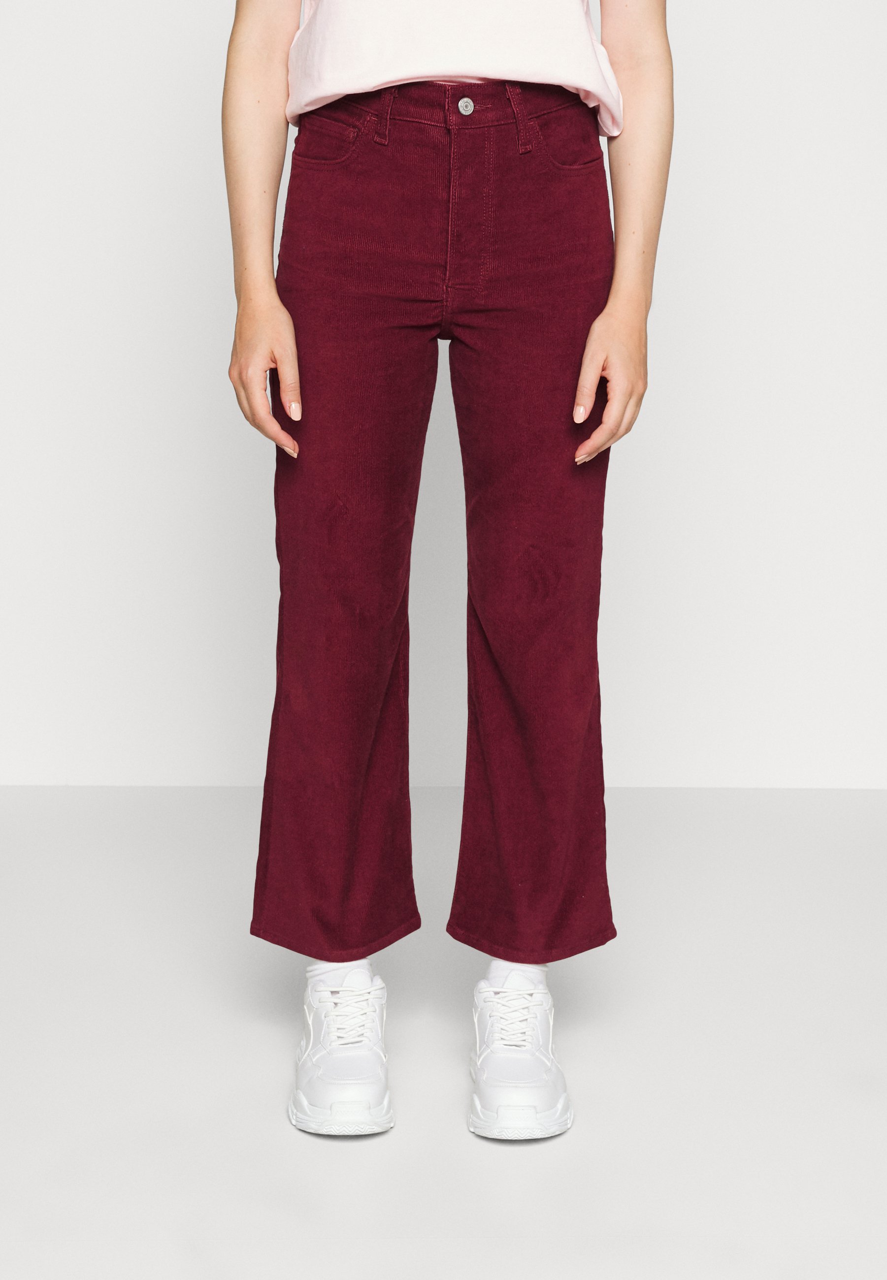 Levi's® RIBCAGE CROP BOOT - Trousers - tawny port/brown