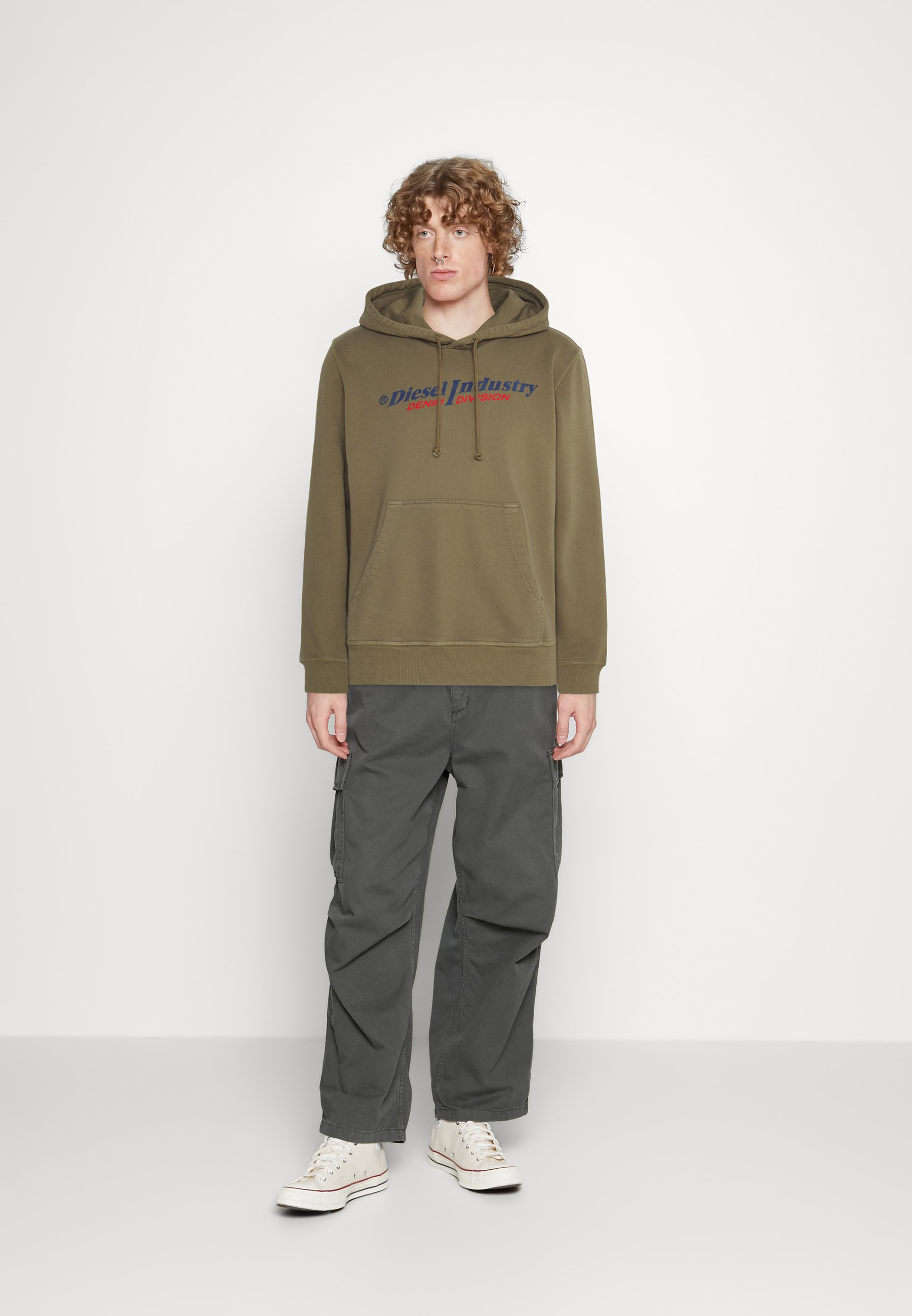 Diesel S-GINN-HOOD-IND UNISEX - Sweatshirt - green/olive