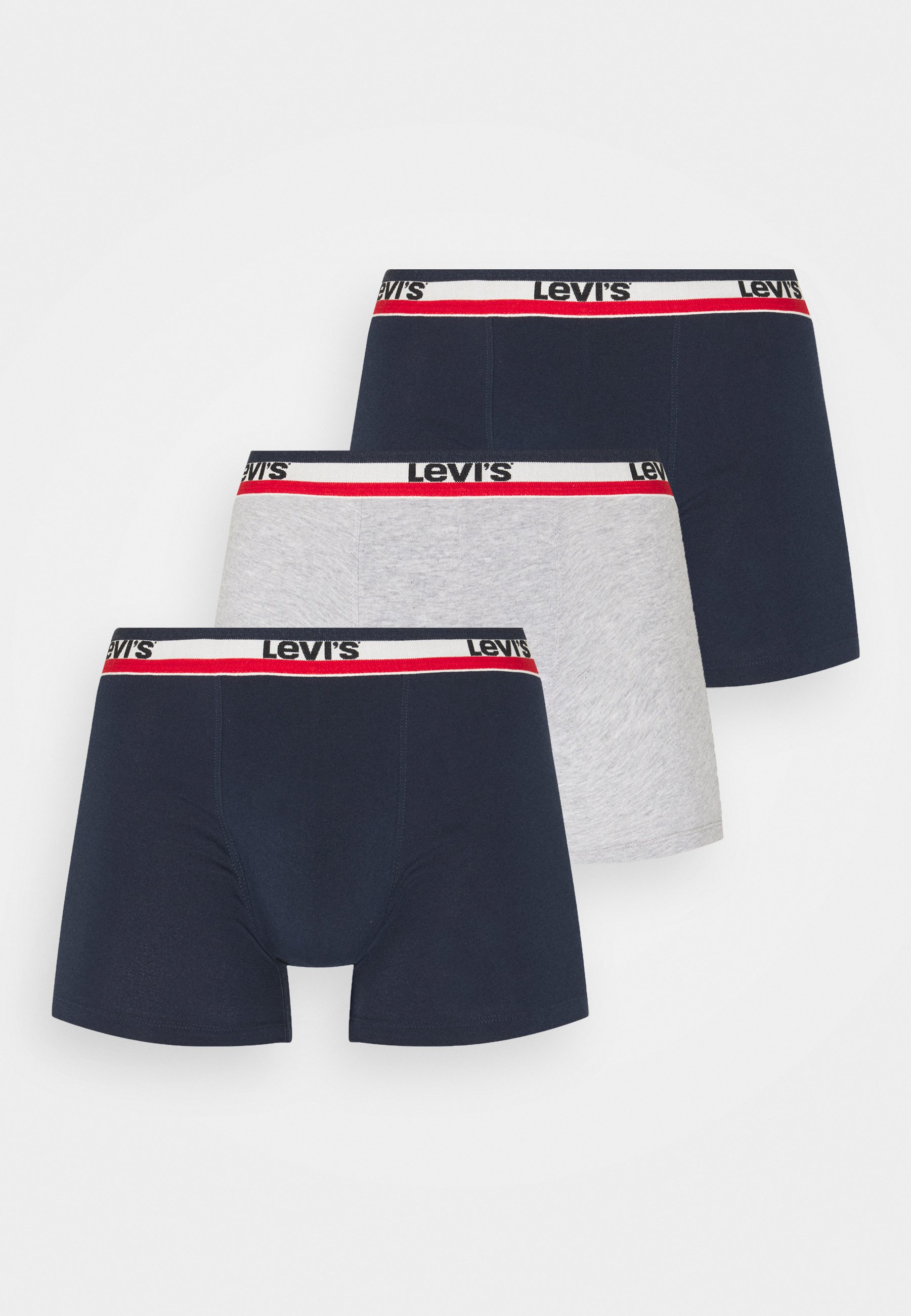 Levi's® LOGO BOXER BRIEF 3 PACK - Pants - navy/grey melange/dark blue