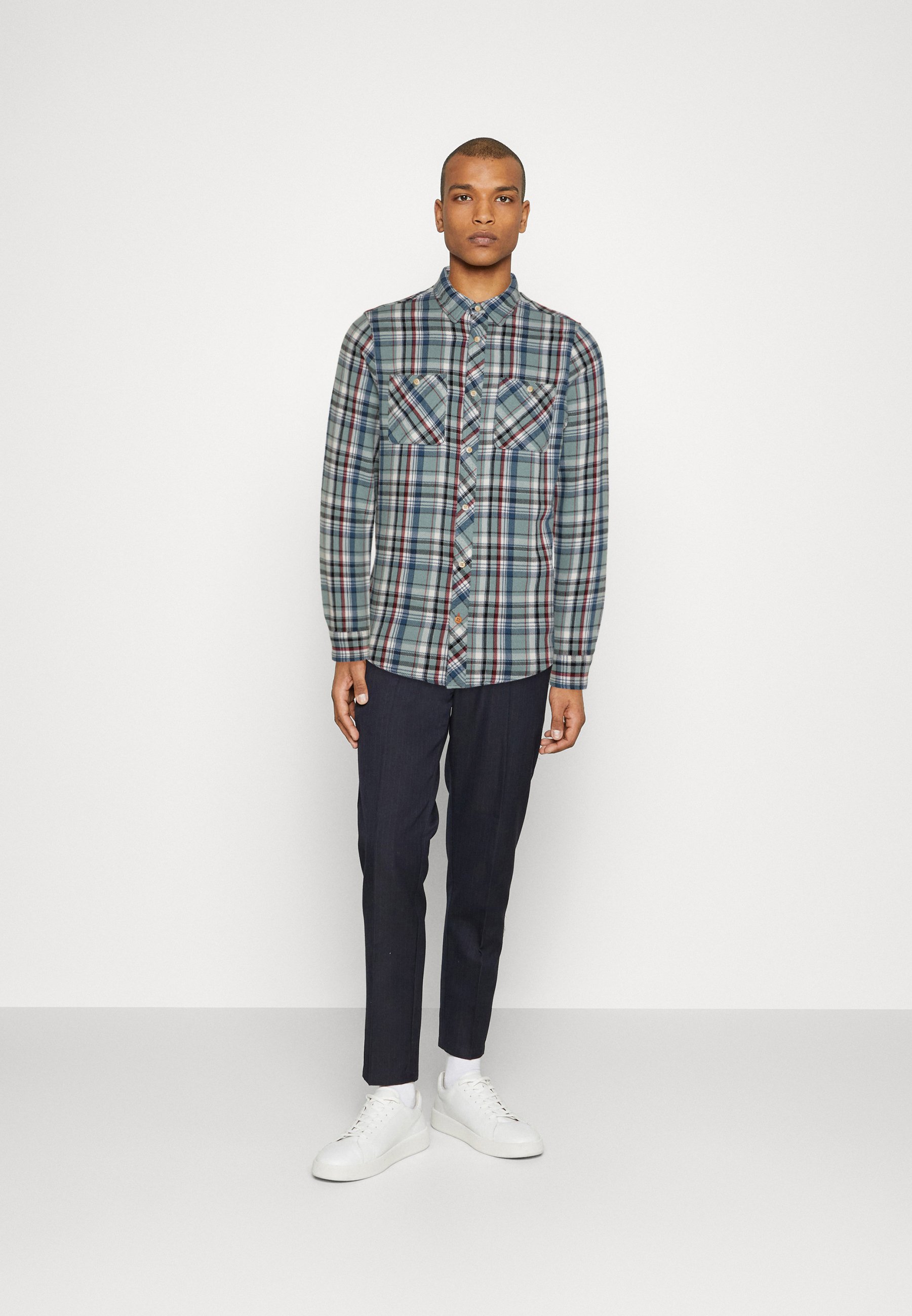 Scotch & Soda ARCHIVE CHECK ROLL UP SLEEVE - Shirt - blue/red/blue