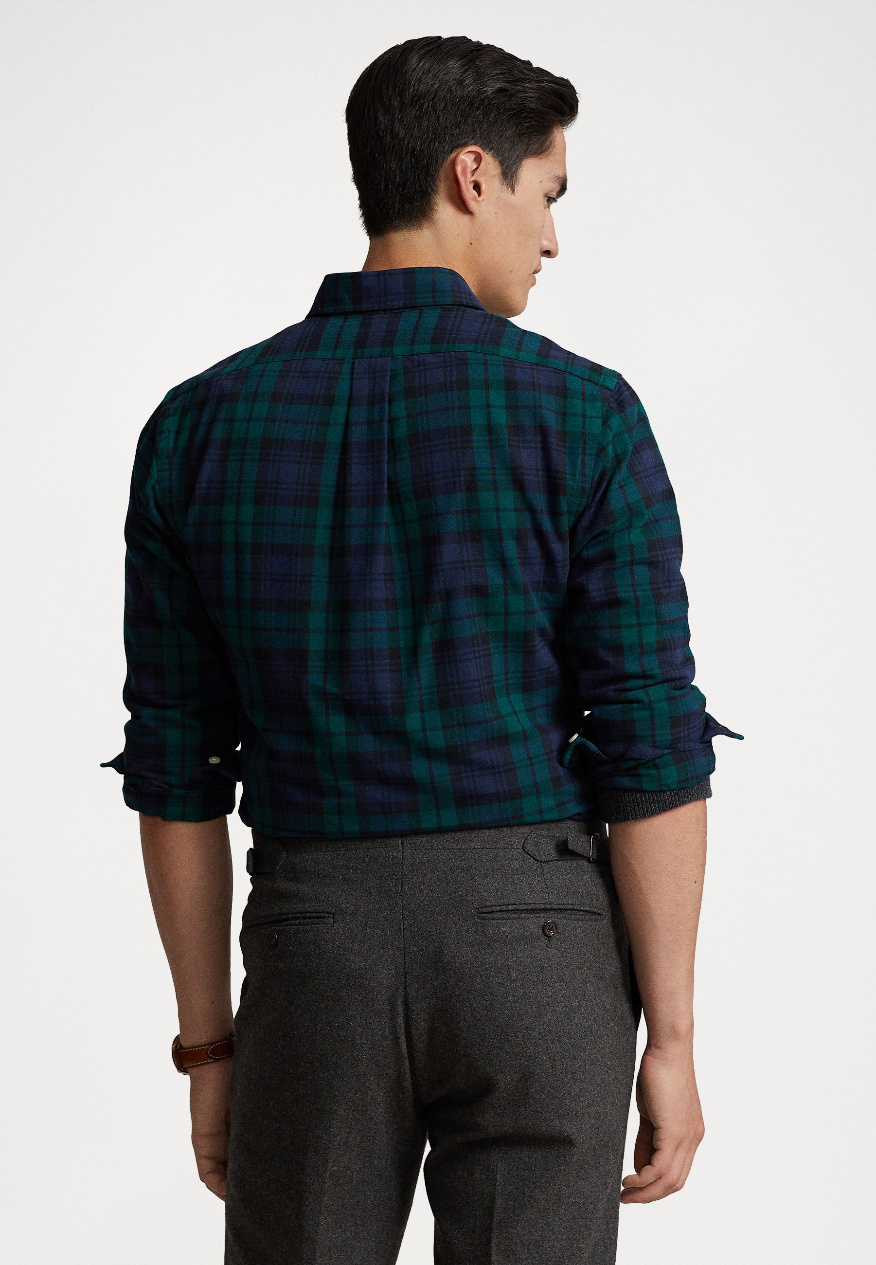 Polo Ralph Lauren LONG SLEEVE SPORT SHIRT - Shirt - navy/green multi/dark green