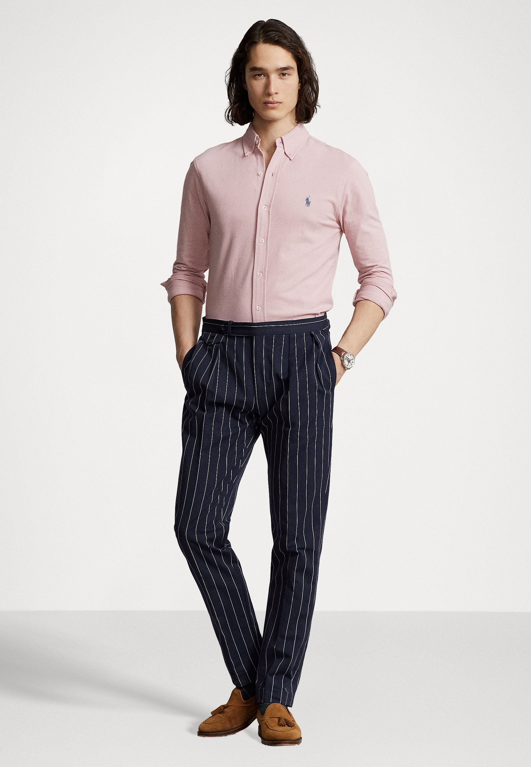 Polo Ralph Lauren LONG SLEEVE - Shirt - chino pink/pink