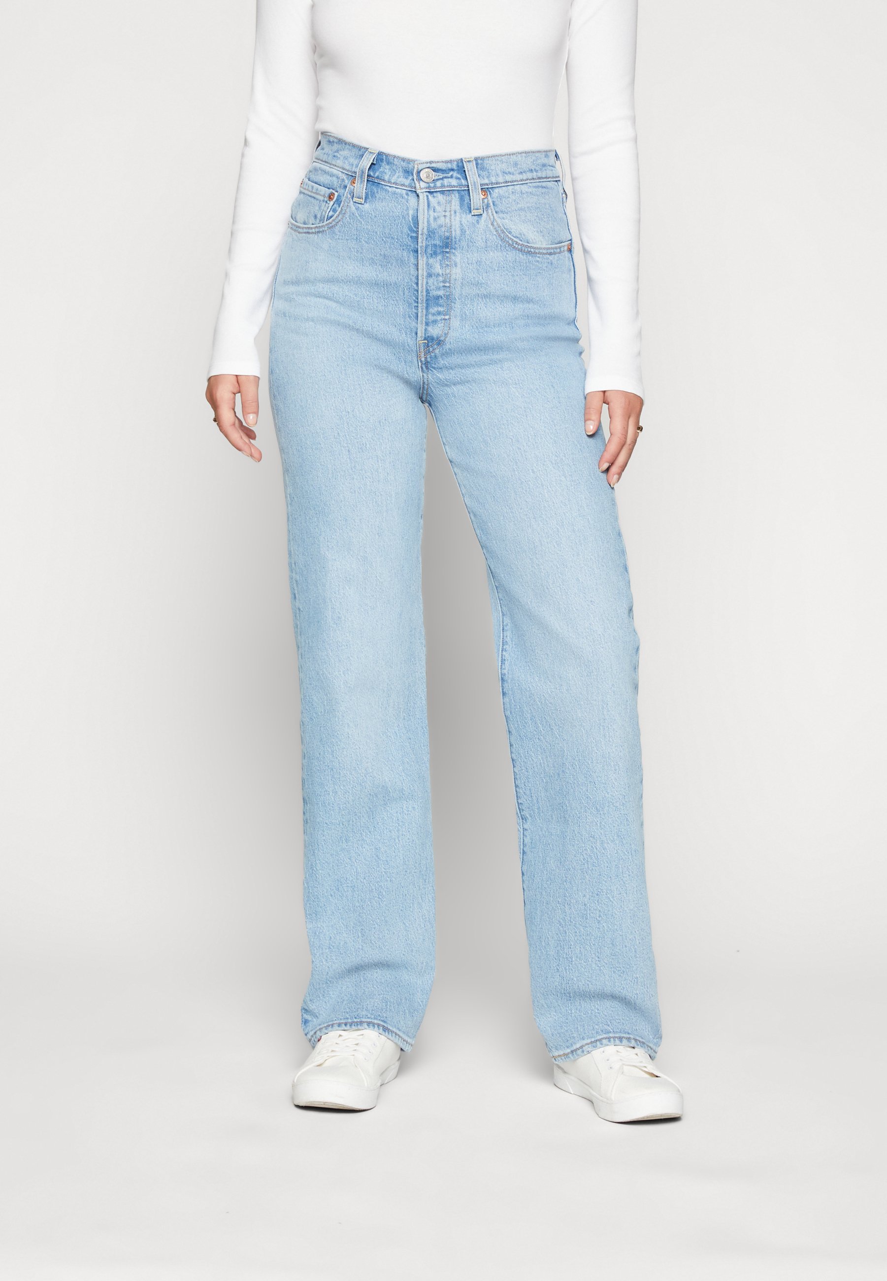Levi's® RIBCAGE FULL LENGTH - Straight leg jeans - samba tango light/light-blue denim