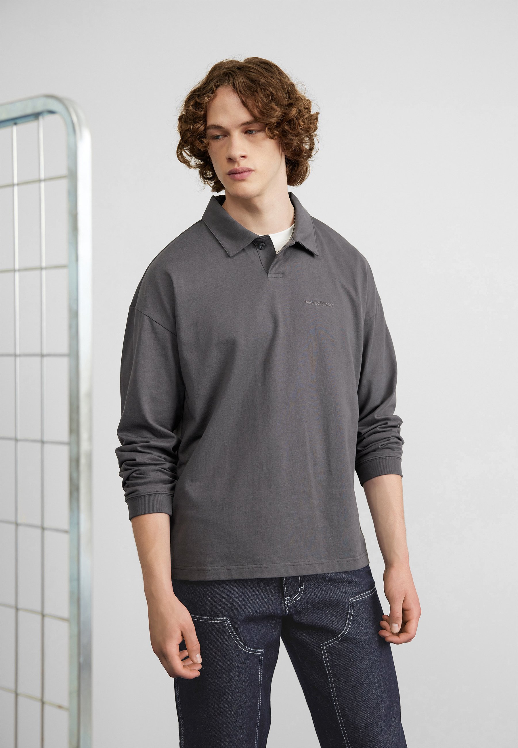NB ATHLETICS LINEAR - Long sleeved top - blacktop/black