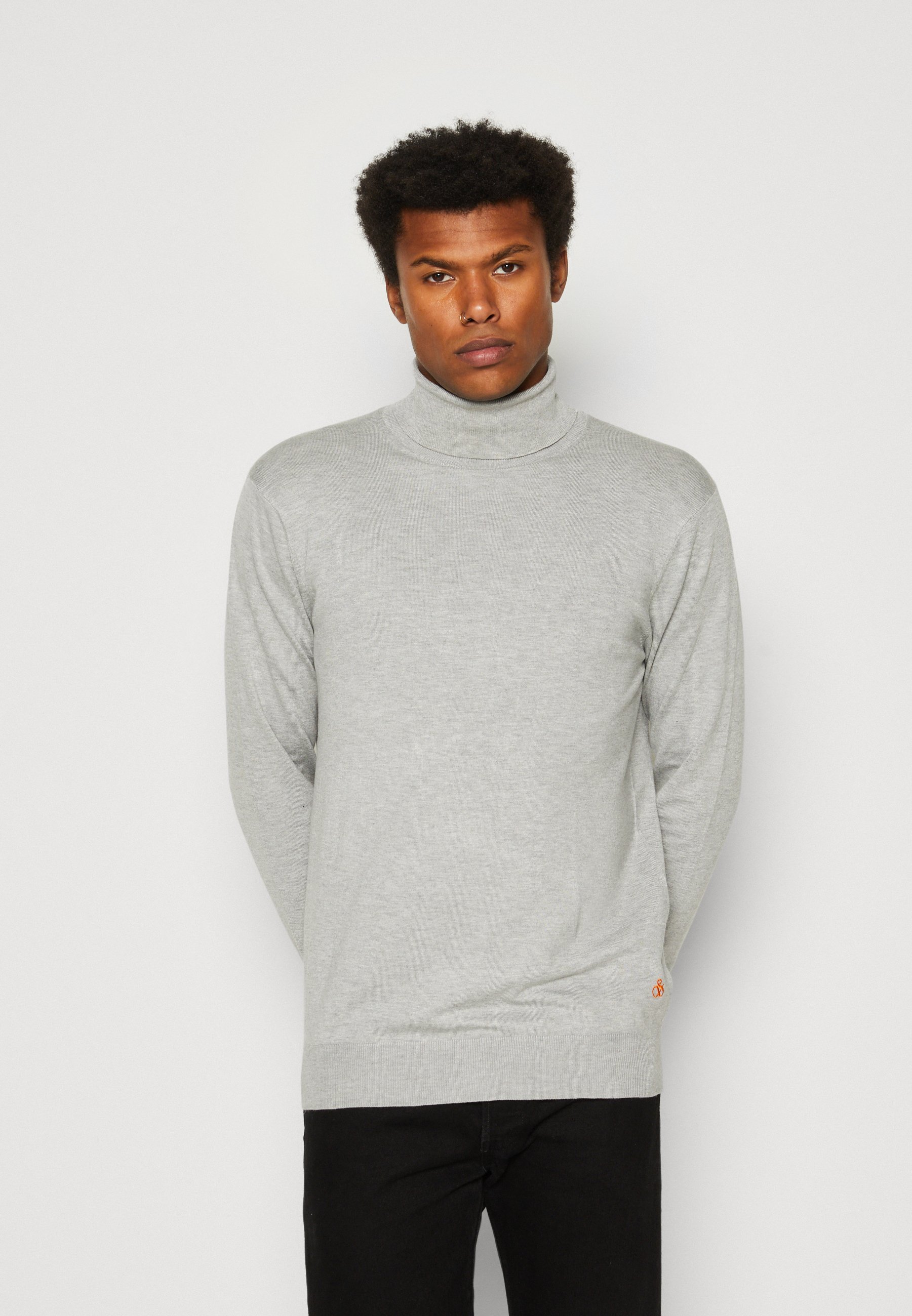 Scotch & Soda ESSENTIALS TURTLE  - Jumper - light grey melange/light grey